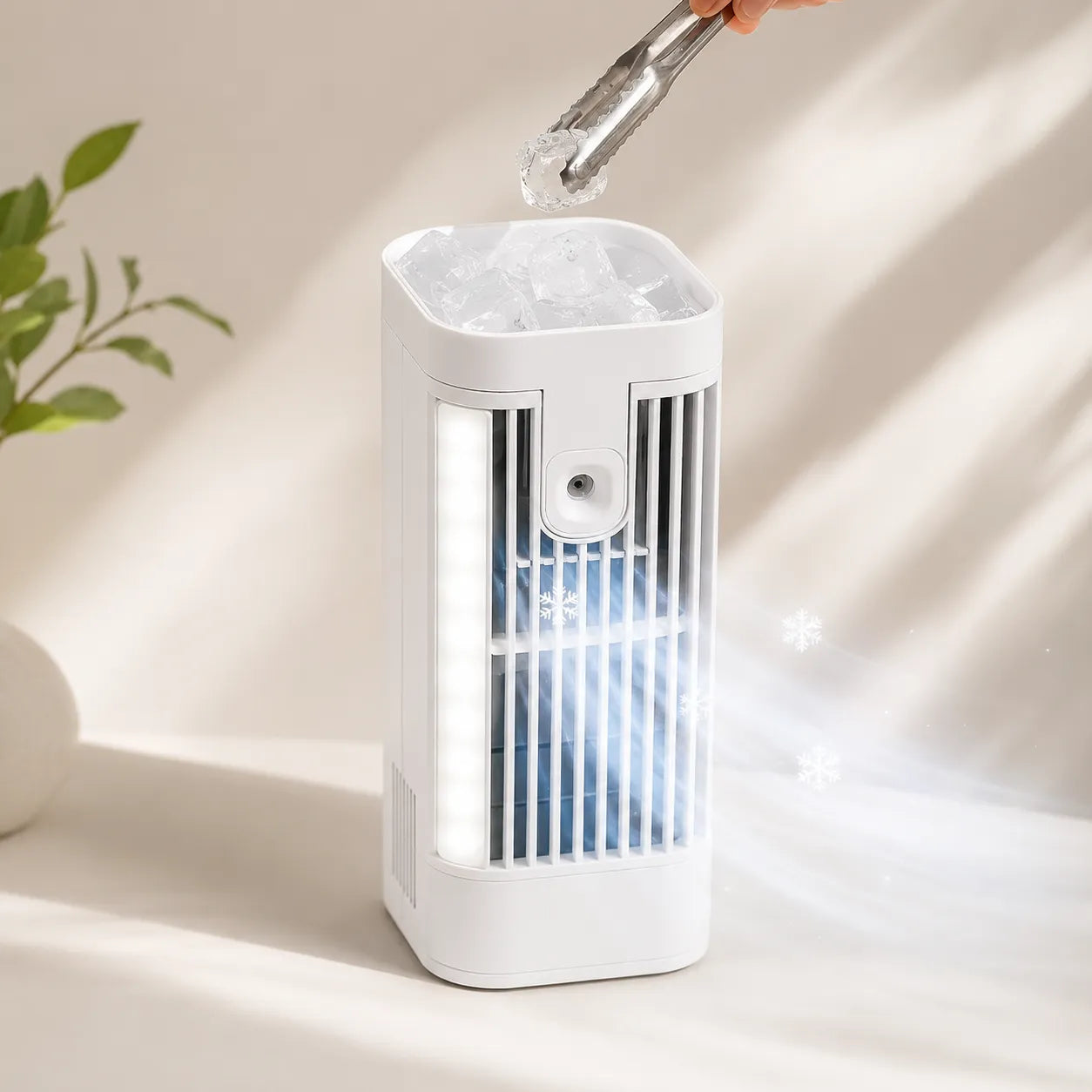 Mini enfriador de aire USB con luz nocturna para oficina