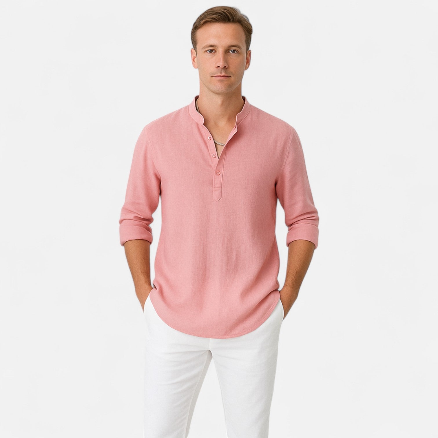 Ancienne Monde | Chemise en Lin à Manches Longues pour Homme – Légèreté Sophistiquée et Élégance Intemporelle