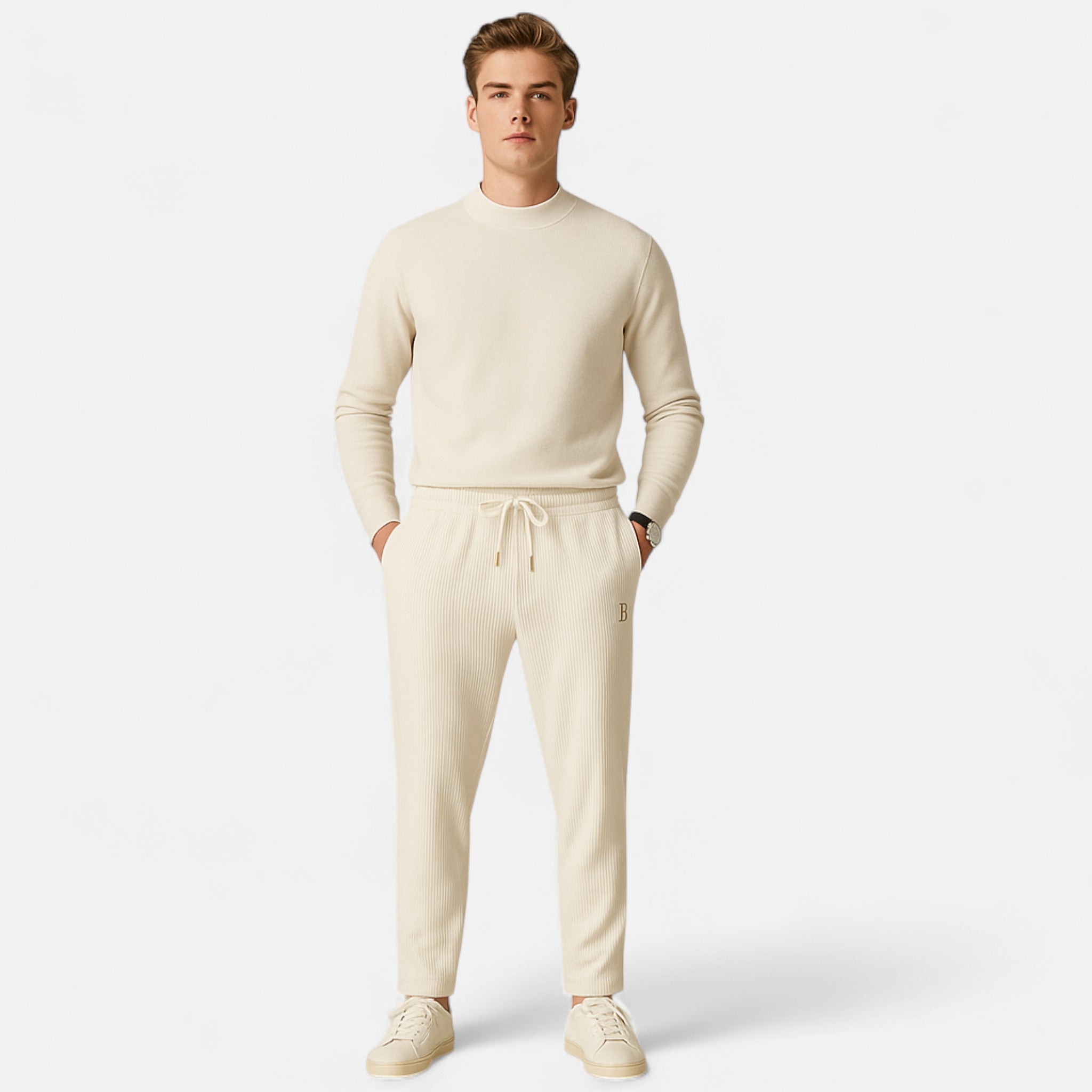 Ancienne Monde | Pantalon Homme Survêtement en Velours Côtelé