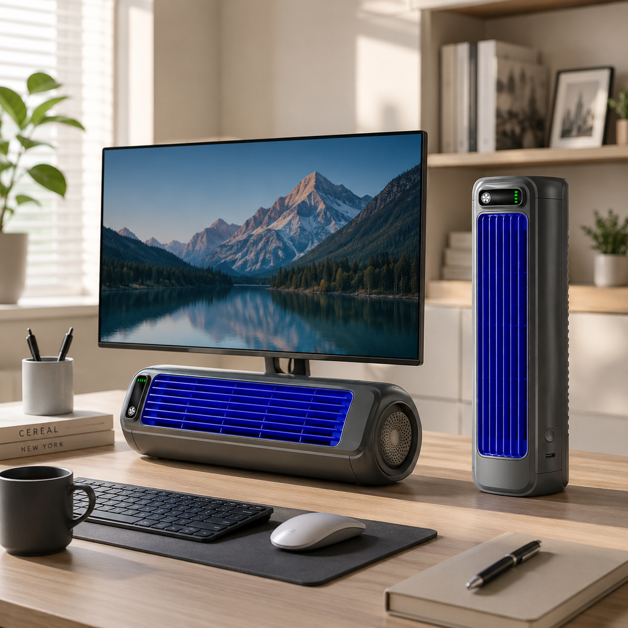 Aire acondicionado portátil recargable inalámbrico 3 en 1 con batería de 2000 mAh