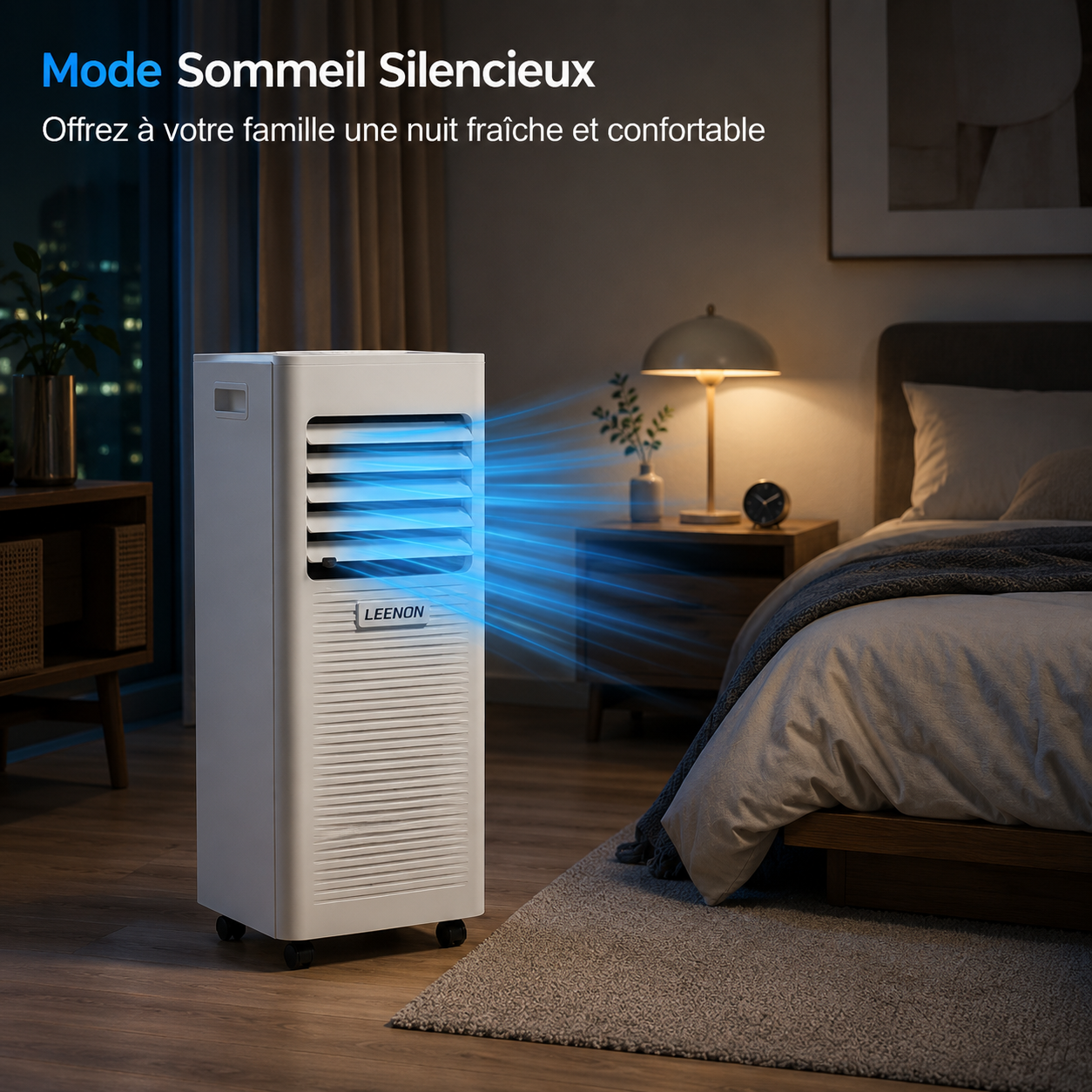 Aire acondicionado portátil 3 en 1 de 9000 BTU para habitaciones pequeñas y dormitorios