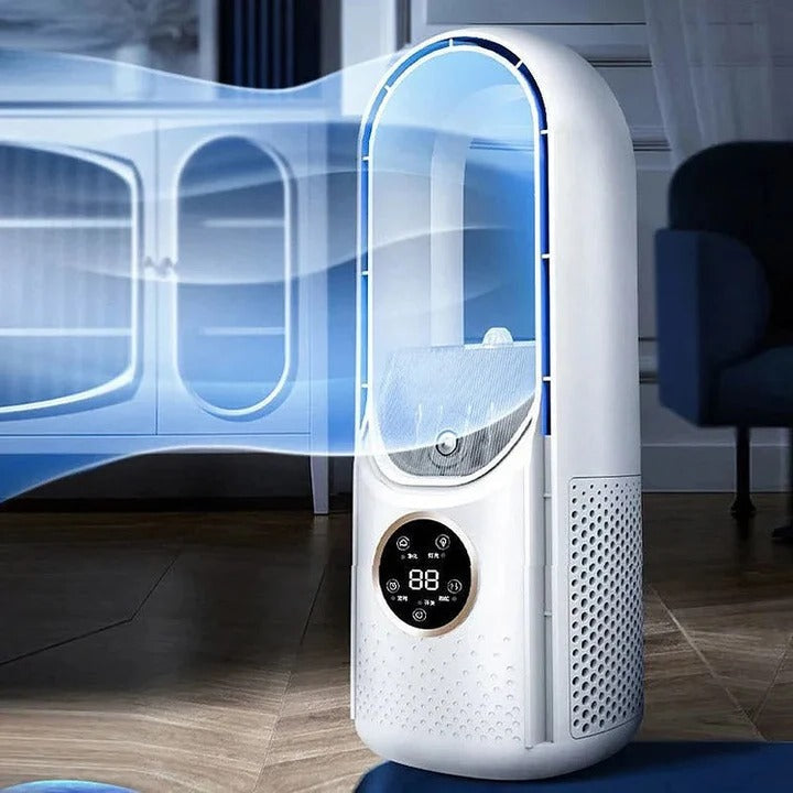 Climatizzatore portatile senza pale con raffreddamento regolabile e design compatto