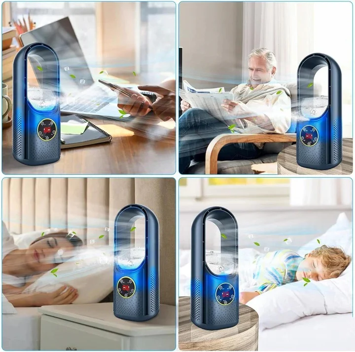 Climatizzatore portatile senza pale con raffreddamento regolabile e design compatto