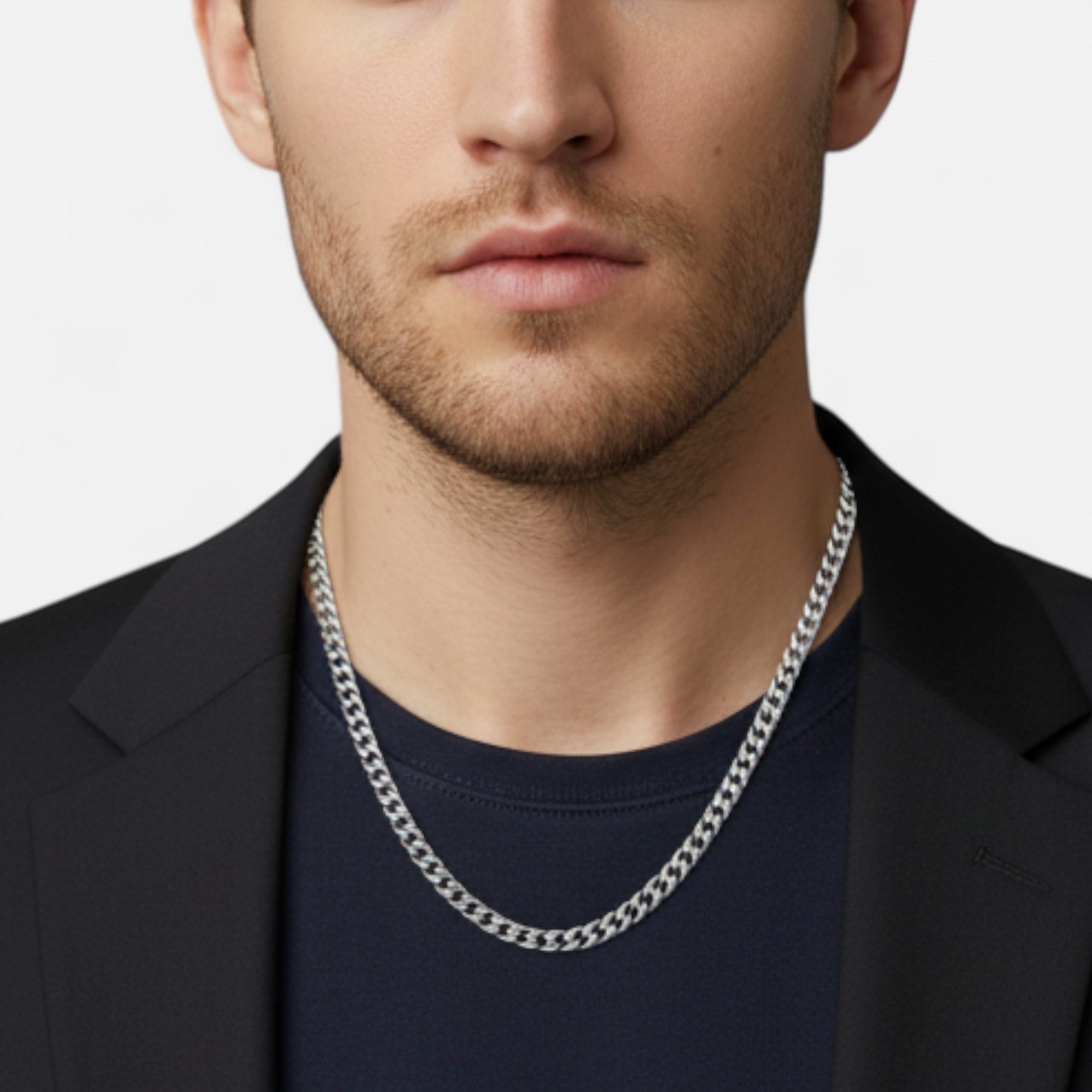 Ancienne Monde | Collier Héritage Homme Chaîne Cubaine Élégante