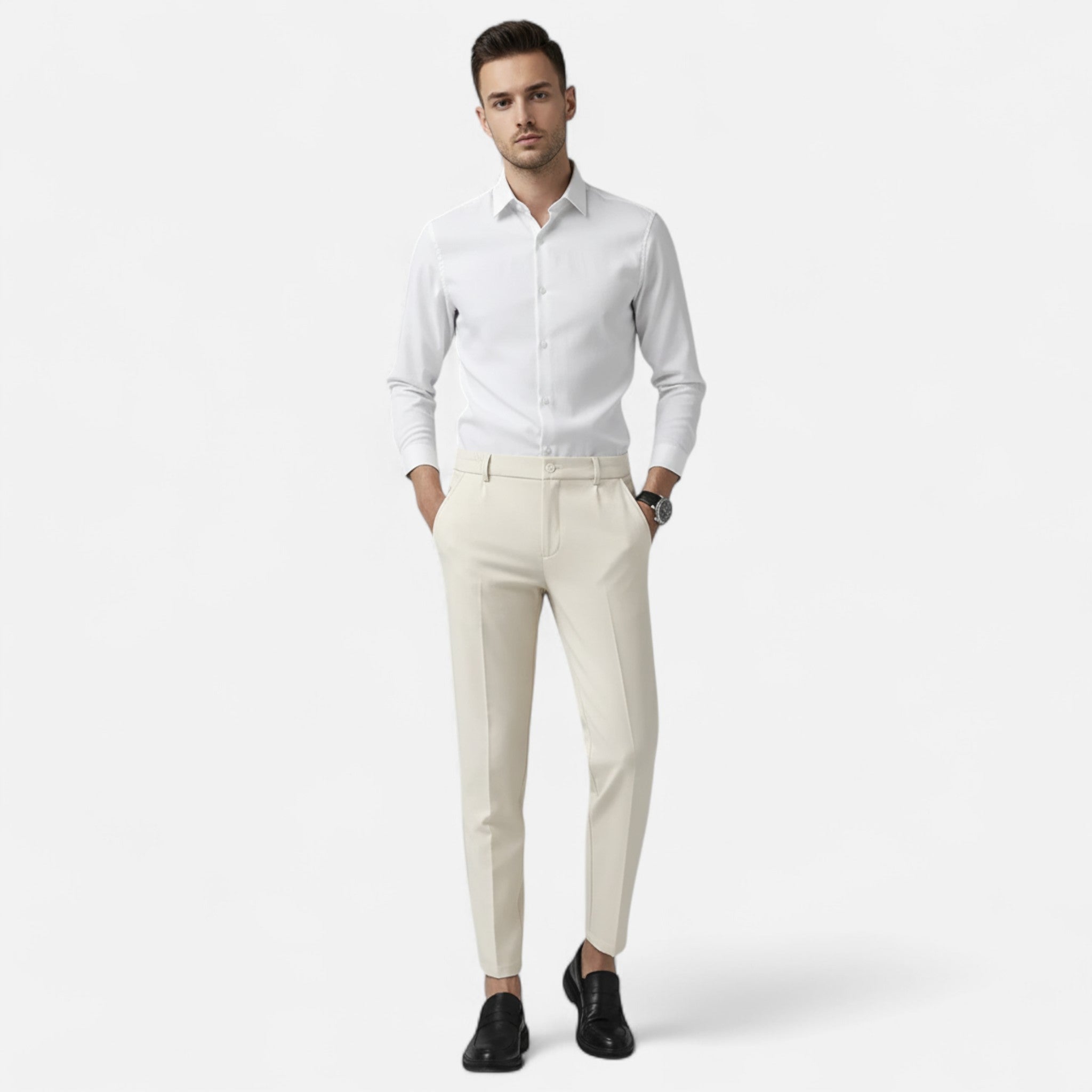 Ancienne Monde | Pantalon Homme Augusto Stretch Élégance Premium