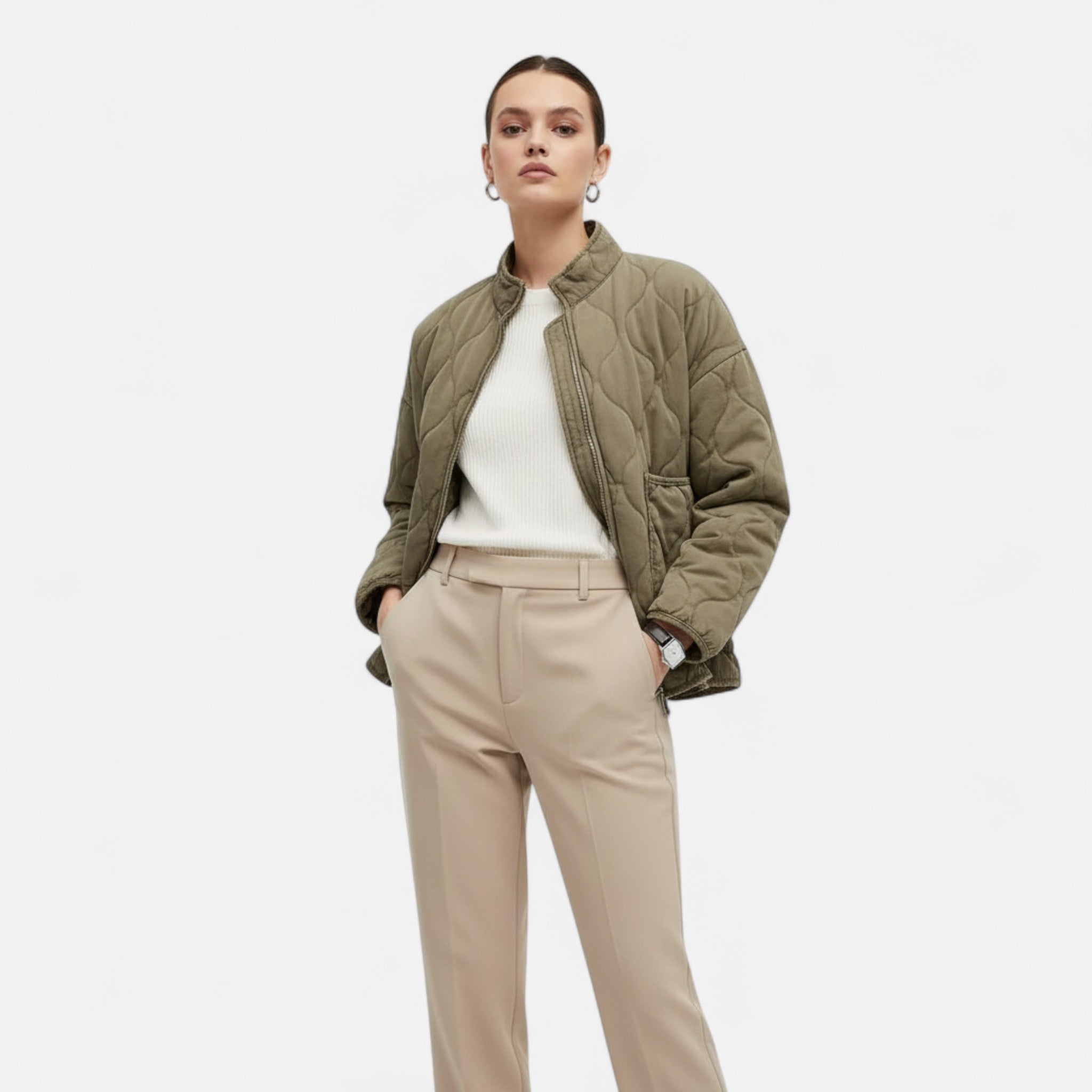 Ancienne Monde | Veste Femme Décontractée Élégante avec Poches