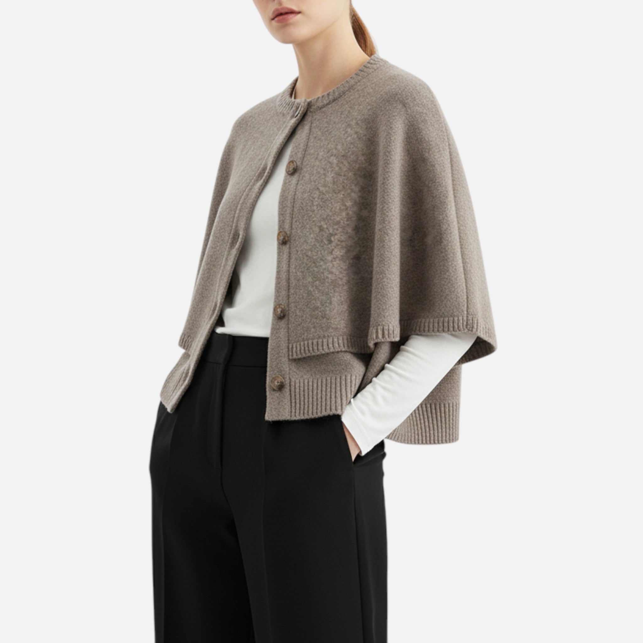 Ancienne Monde | Cardigan-Cape Cropped Femme