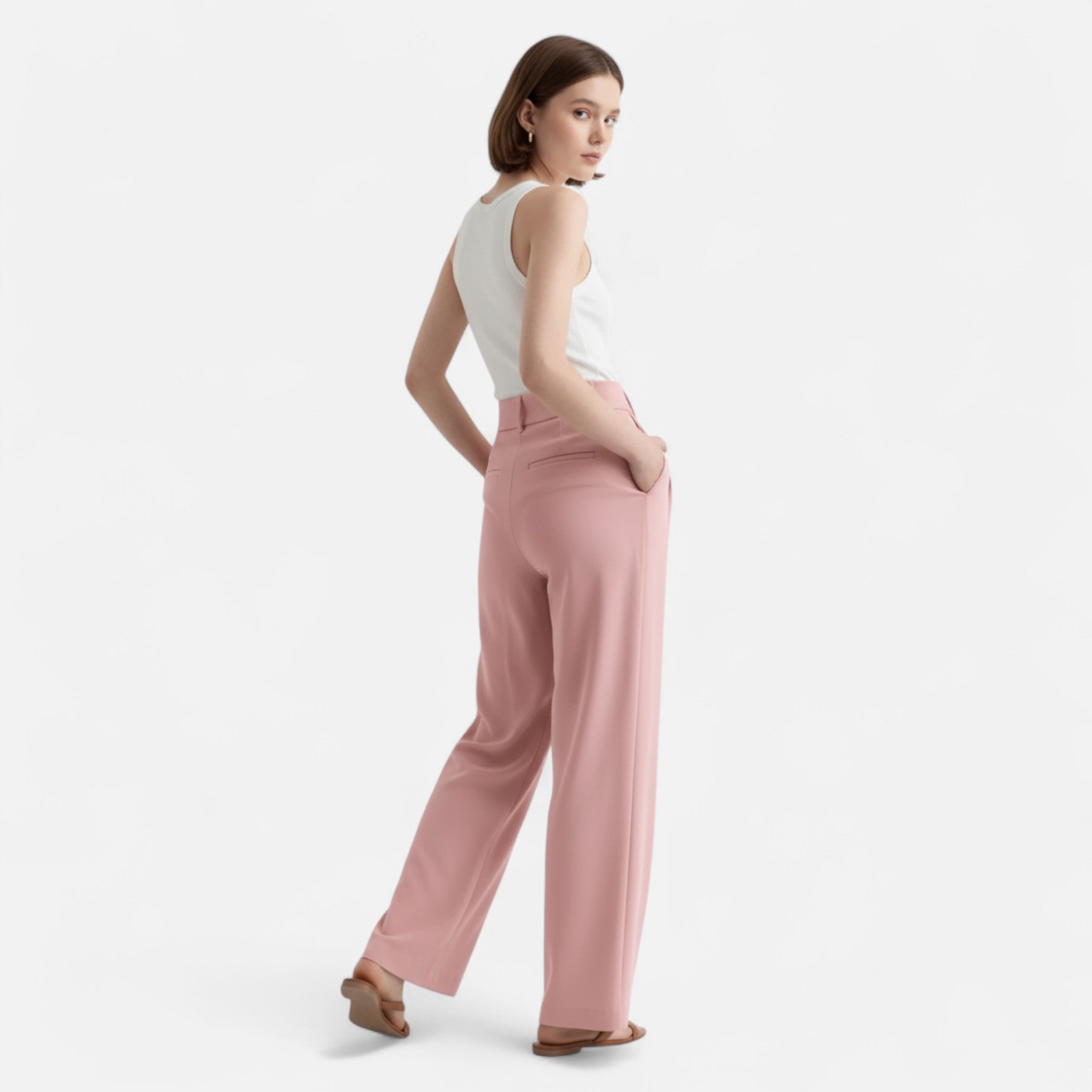 Ancienne Monde | Pantalon Femme Taille Haute Élégance Intemporelle