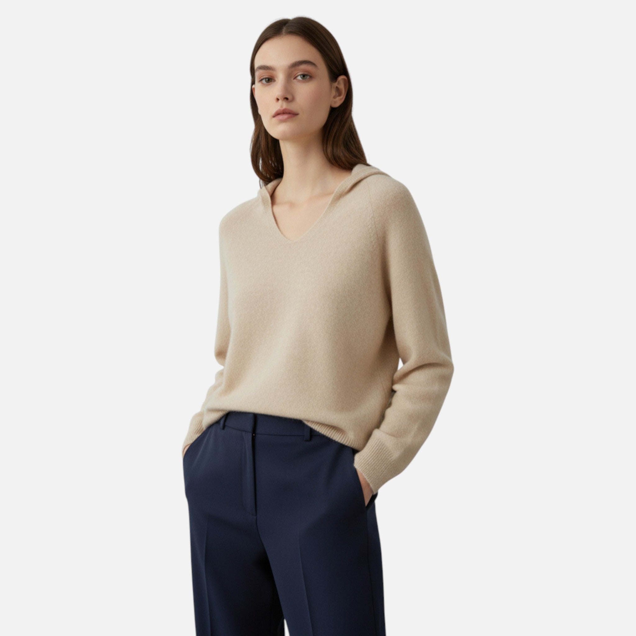 Ancienne Monde | Pull à Capuche Mérinos Femme