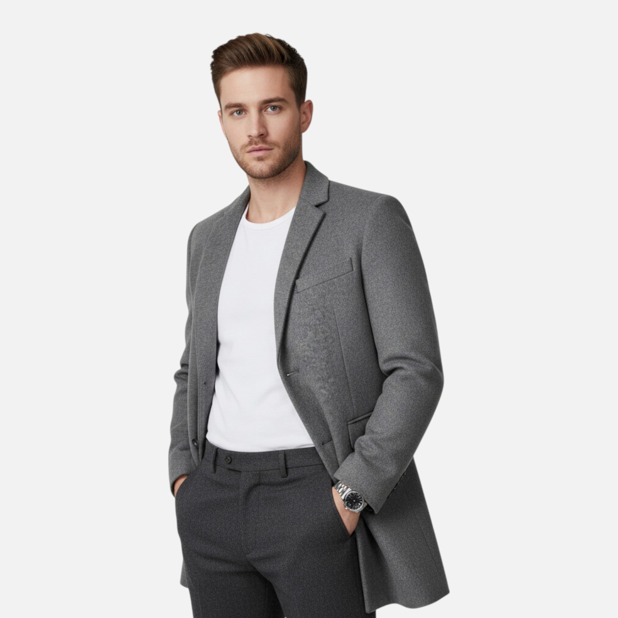 Ancienne Monde | Trench lungo uomo in lana mista