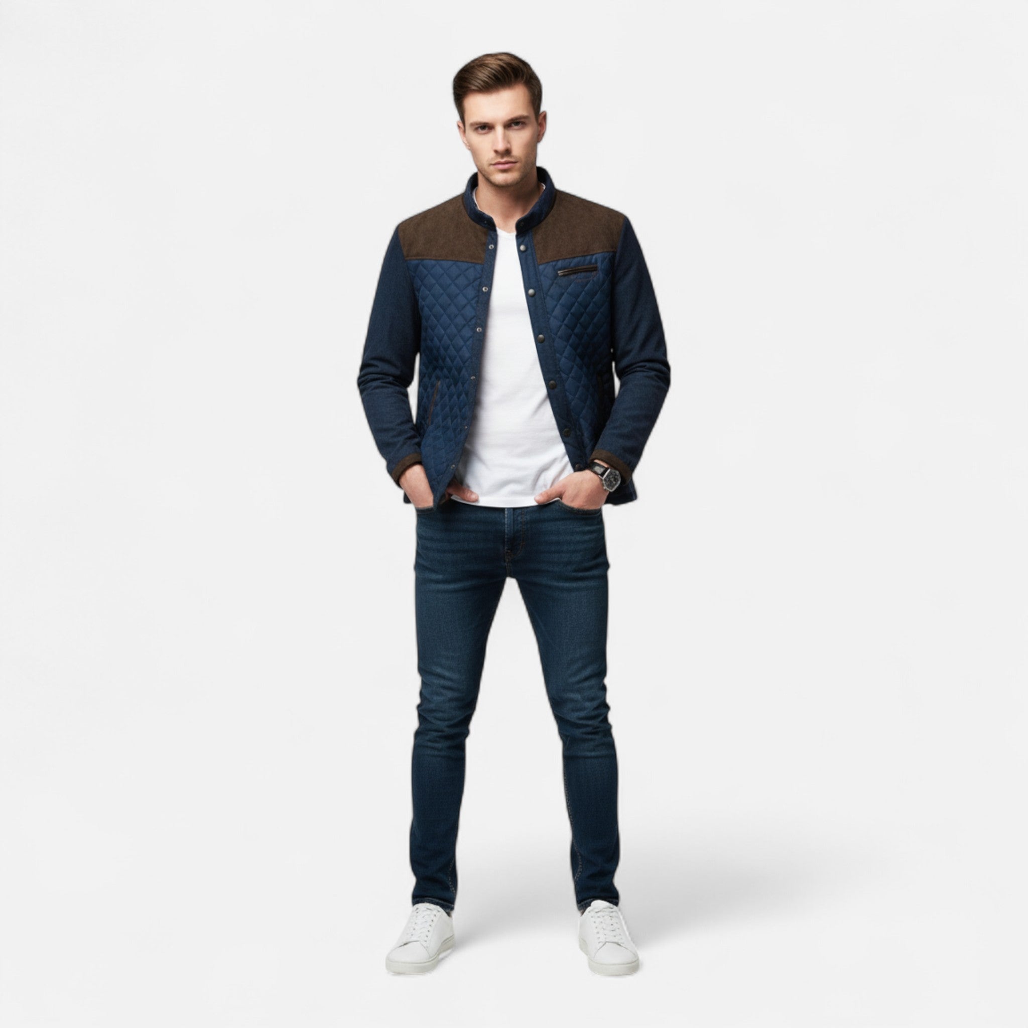 Ancienne Monde | Veste Homme Coupe-Vent Slim Élégance Moderne