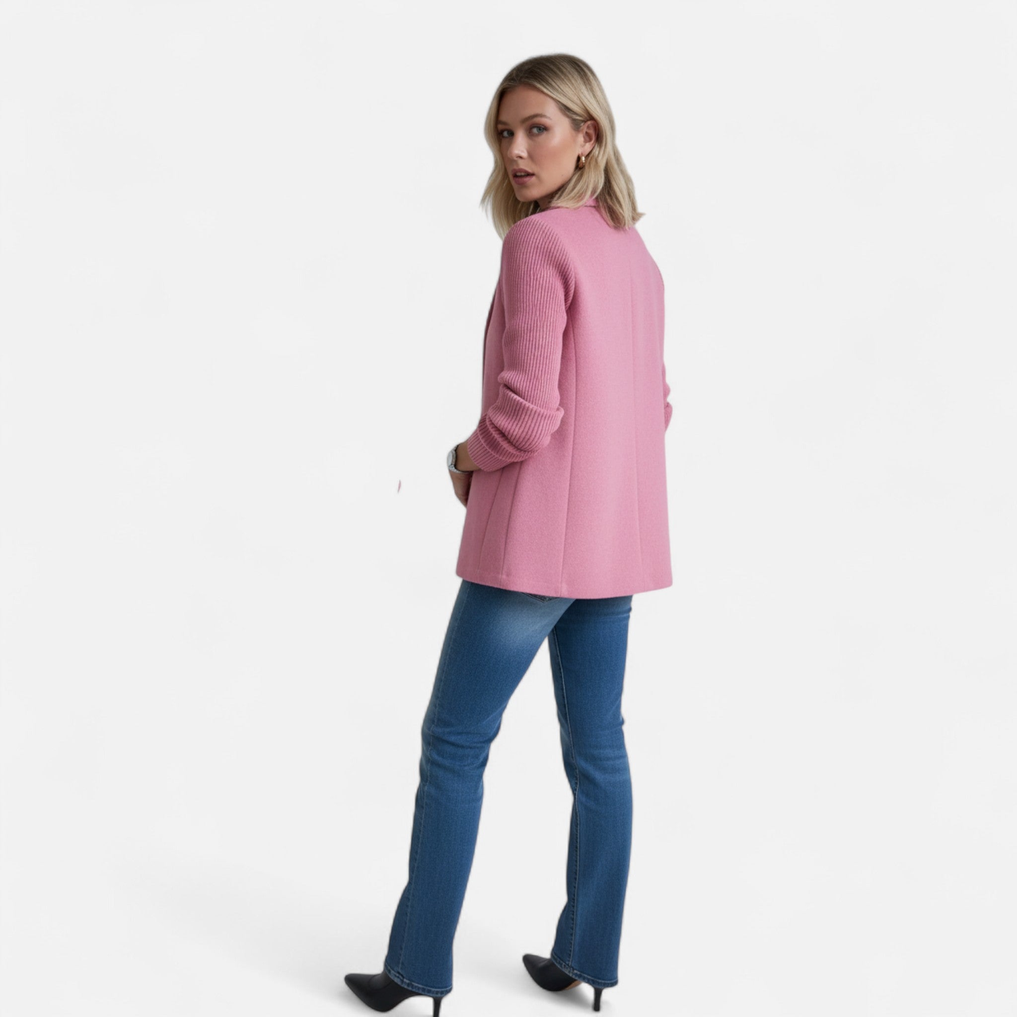 Ancienne Monde | Blazer Femme Élégant Manches en Maille