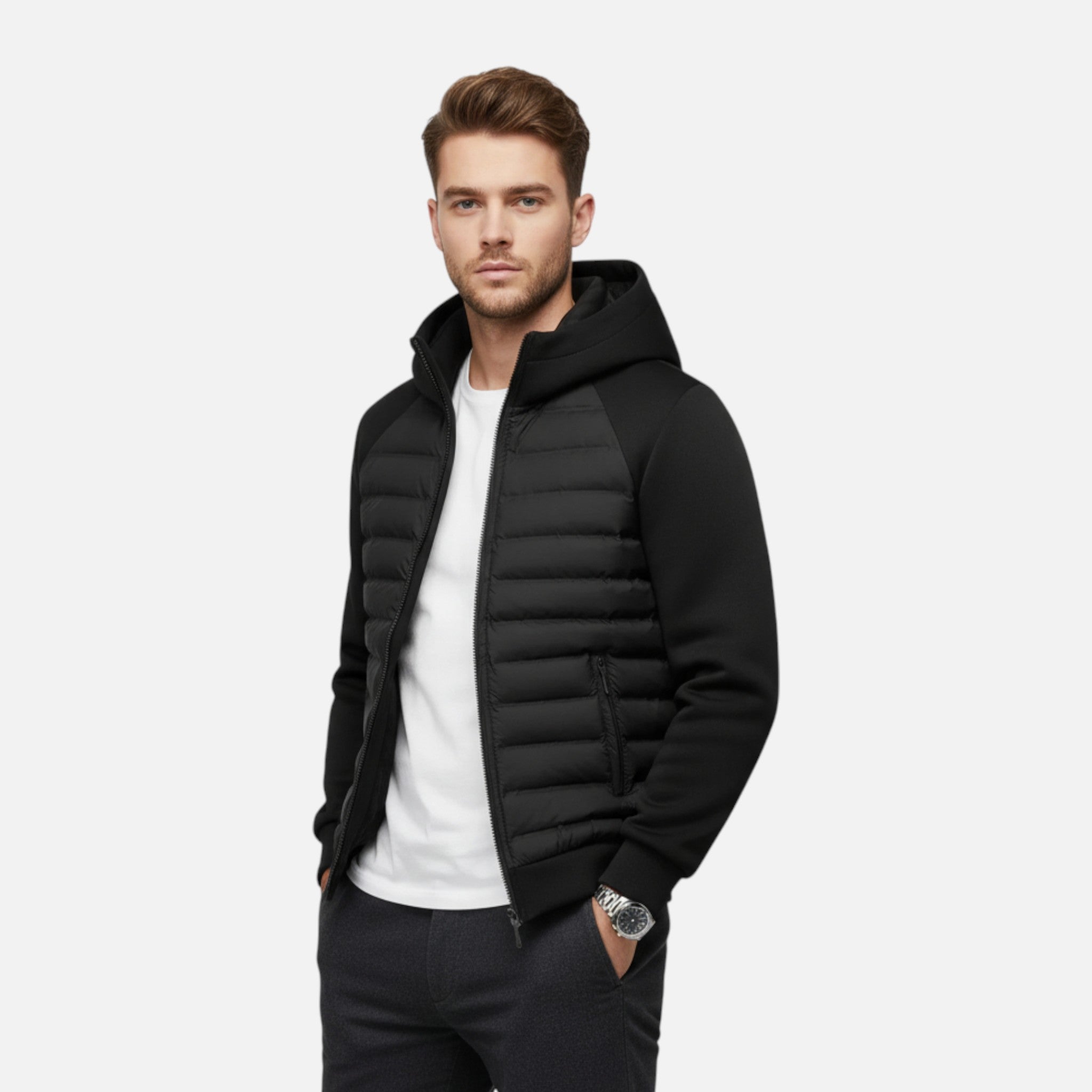 Ancienne Monde | Piumino Leggero Uomo con Cappuccio