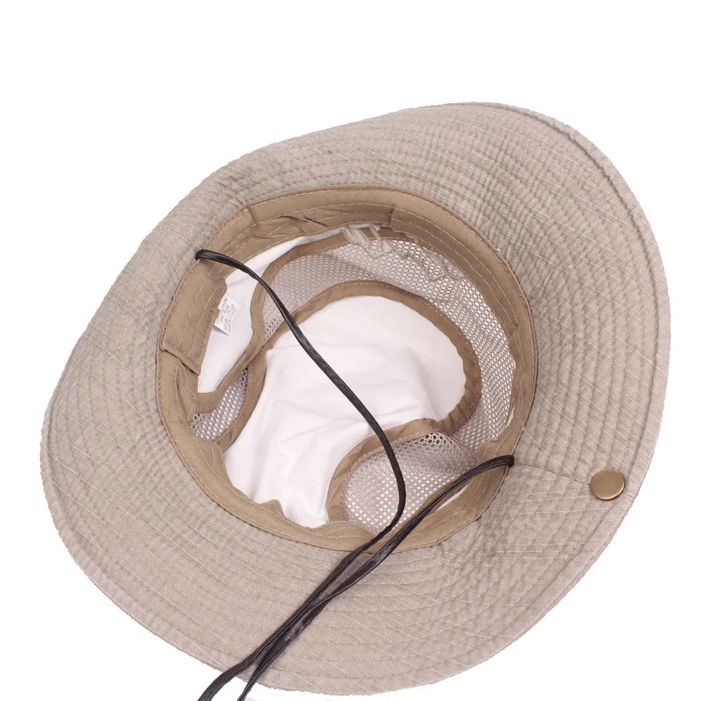 Prodyšný klobouk typu bucket hat pro rybaření a outdoorové túry