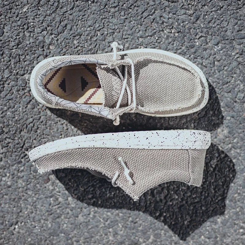 Scarpe da uomo slip-on in tessuto morbido