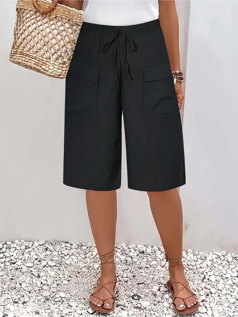 Bermudas femme taille ajustable poches utilitaires