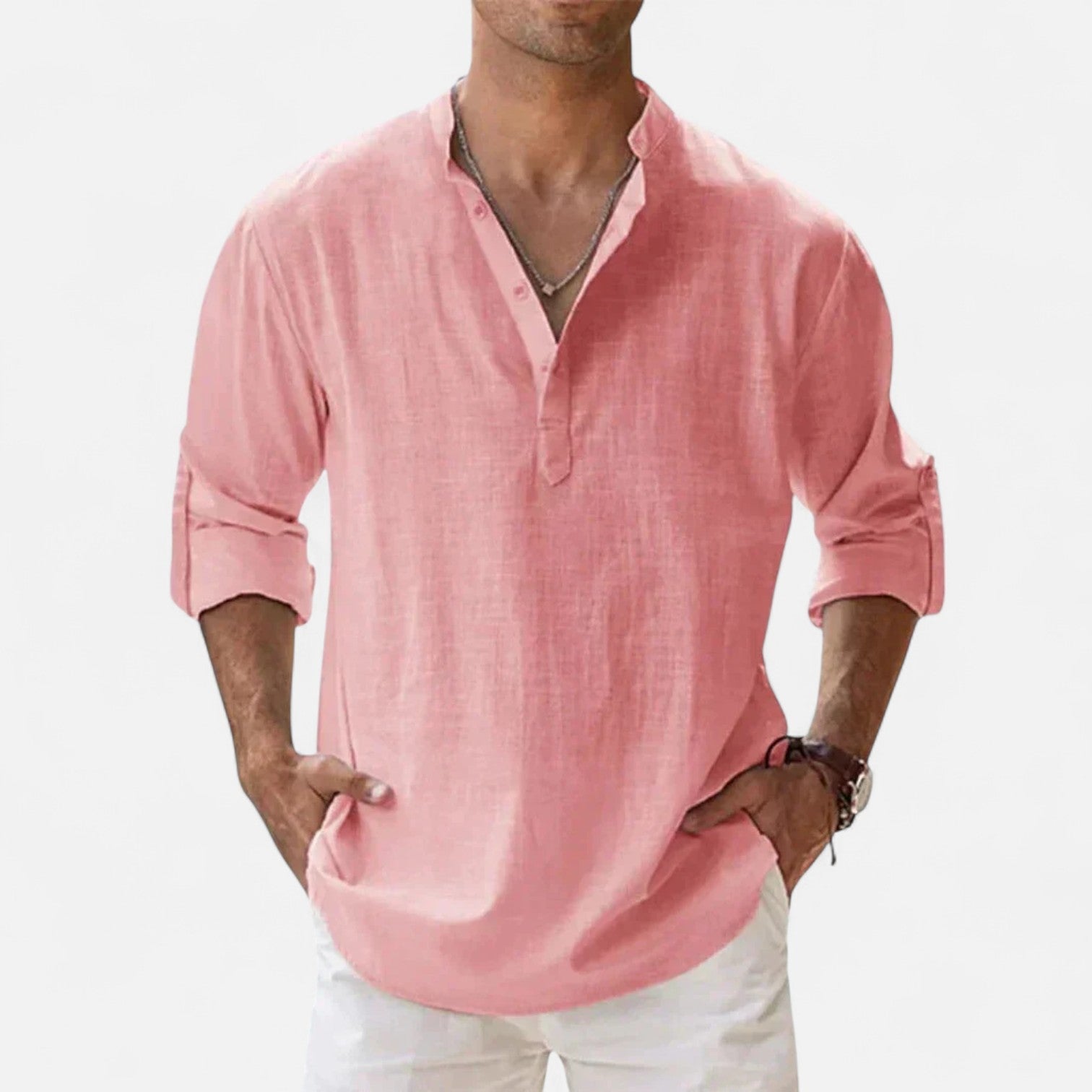 Ancienne Monde | Chemise en Lin à Manches Longues pour Homme – Légèreté Sophistiquée et Élégance Intemporelle