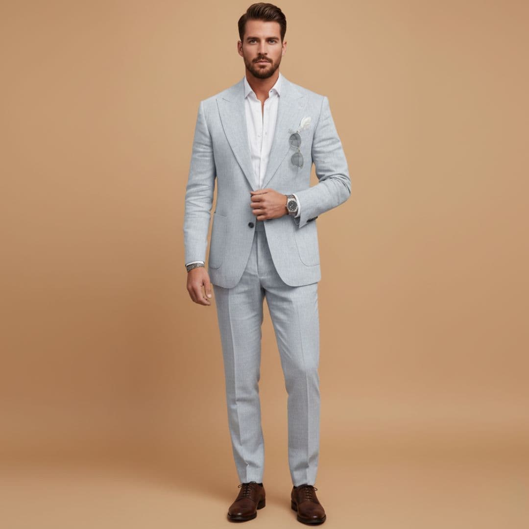 Slim men's suit | blazer set with notch lapel