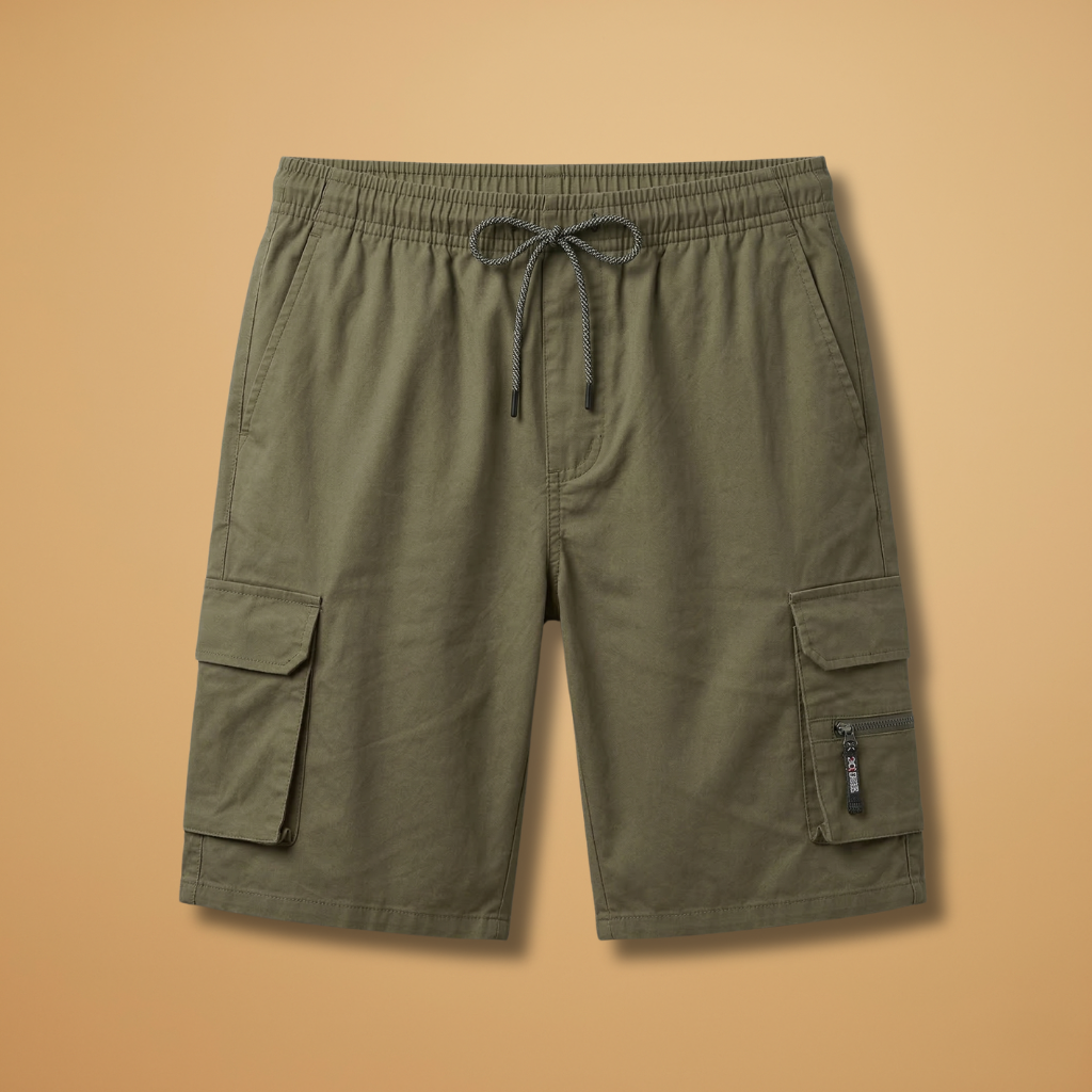 Bermuda hiking cargo shorts | loose fit with elastic waistband for leisure