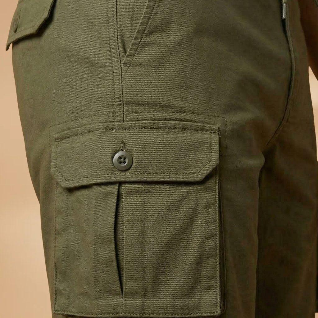 Bermuda hiking cargo shorts | loose fit with elastic waistband for leisure