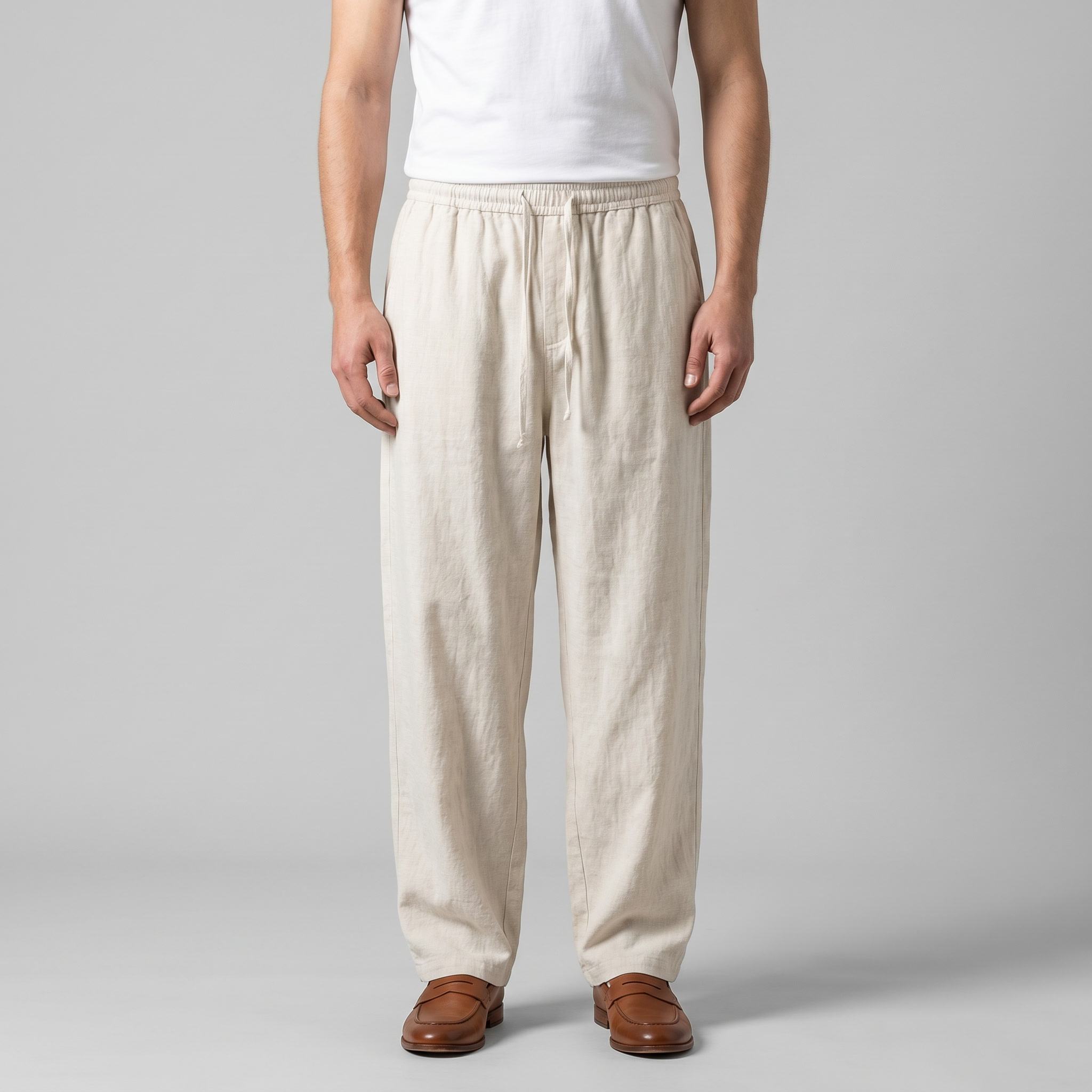 Basic men's linen | lightweight baggy pants