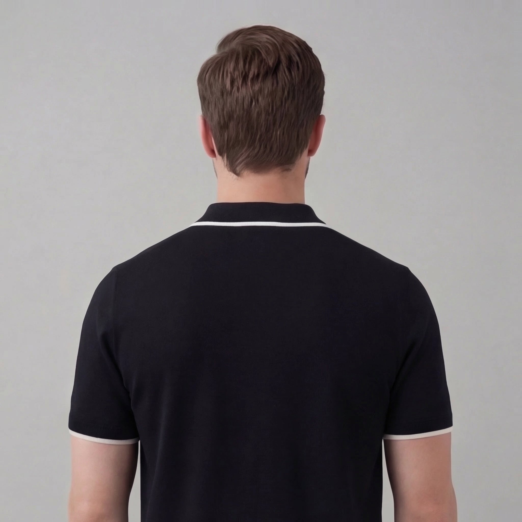 Buttonless polo | casual men's knit top