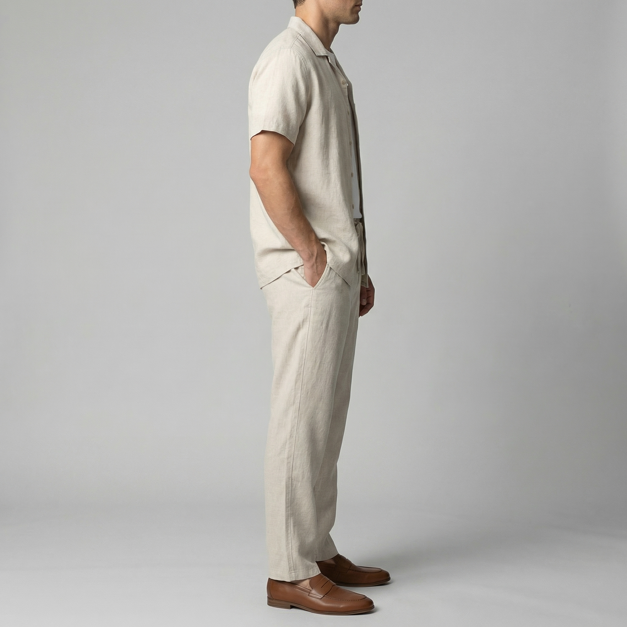 Slim linen pants | men's beach bottoms