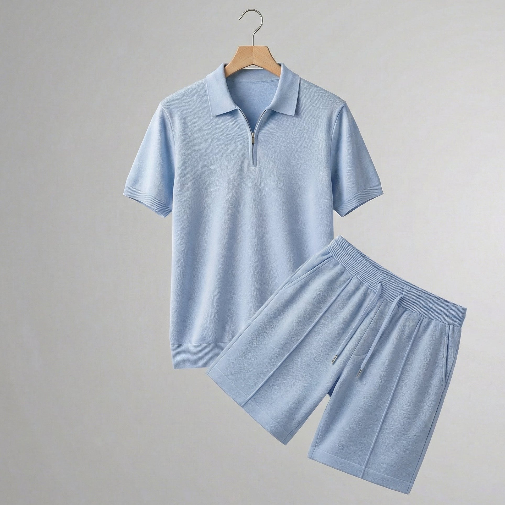 Men's short polo | summer knit set