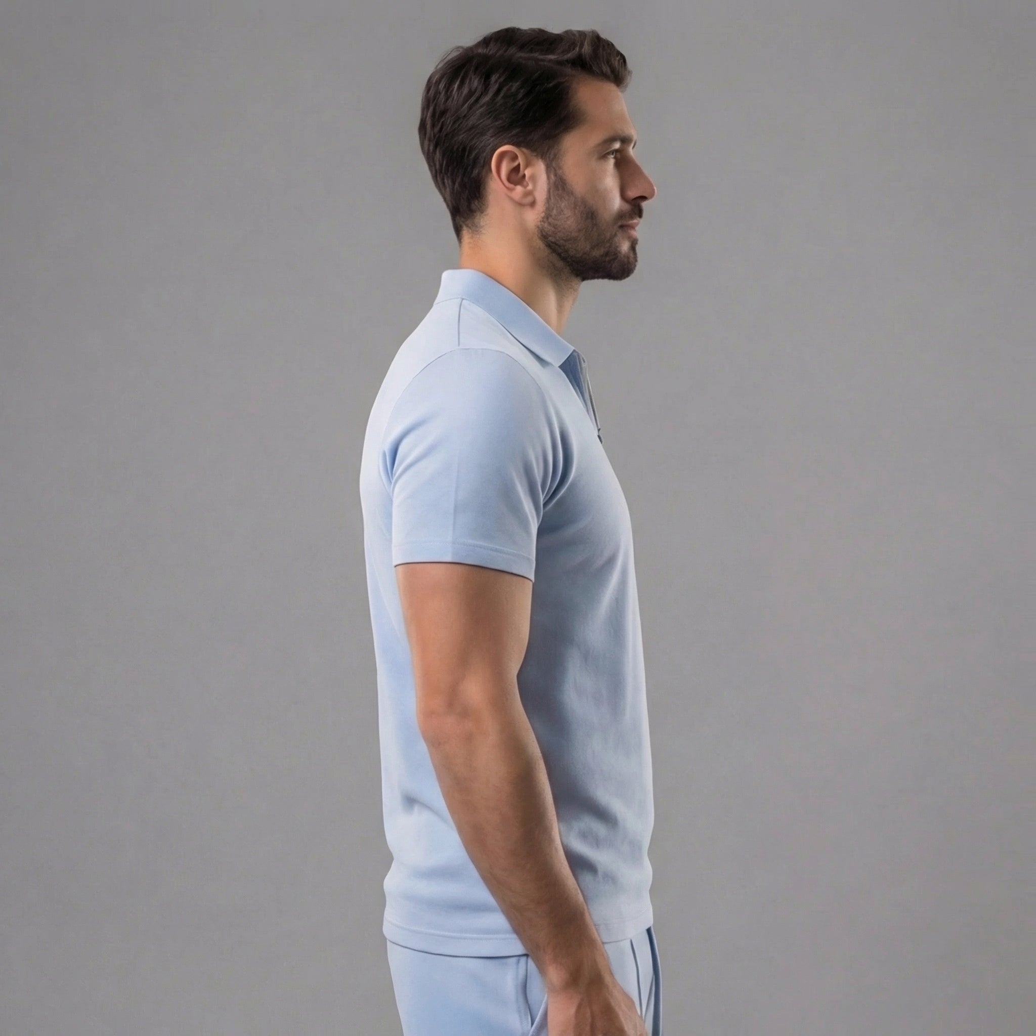 Men's short polo | summer knit set