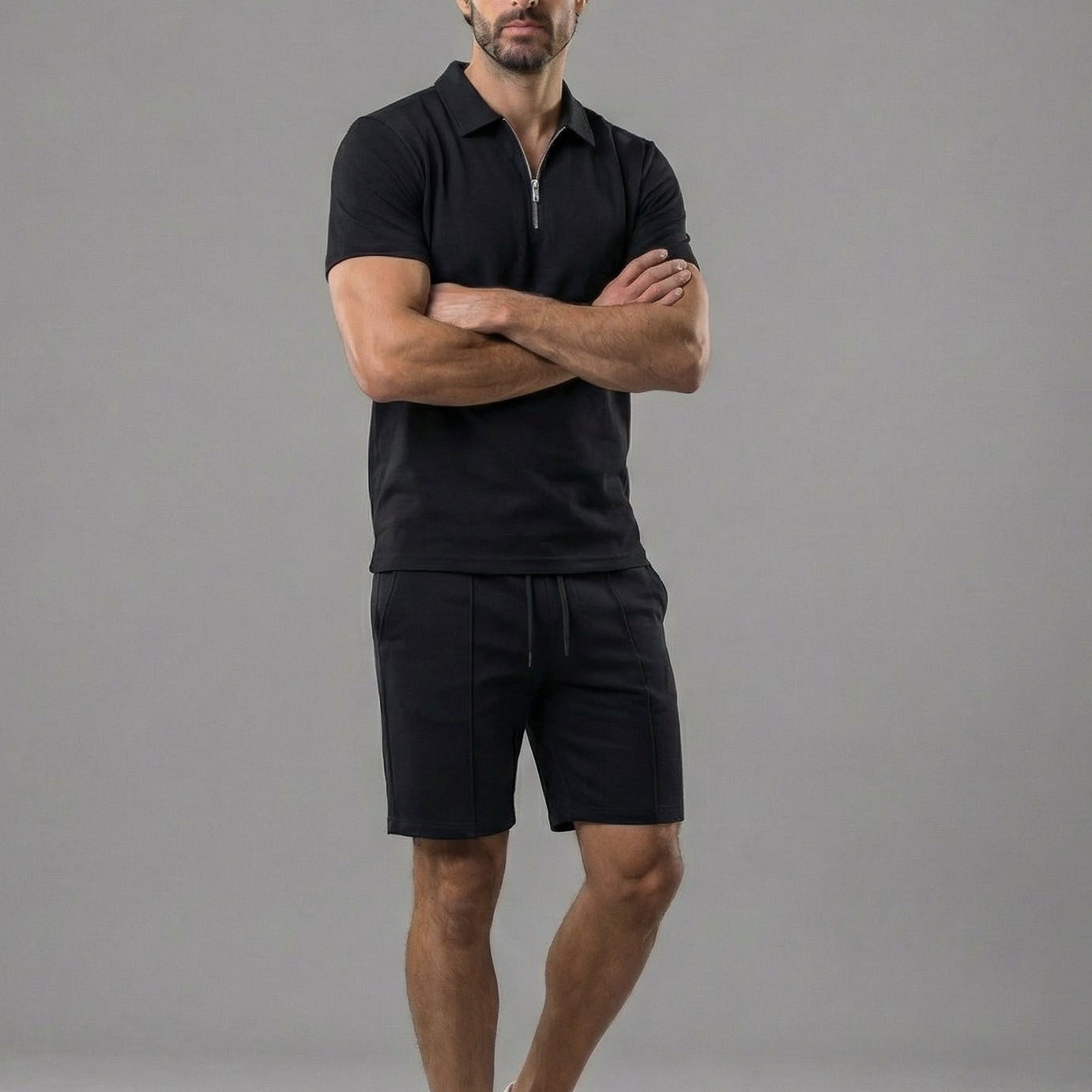 Men's short polo | summer knit set