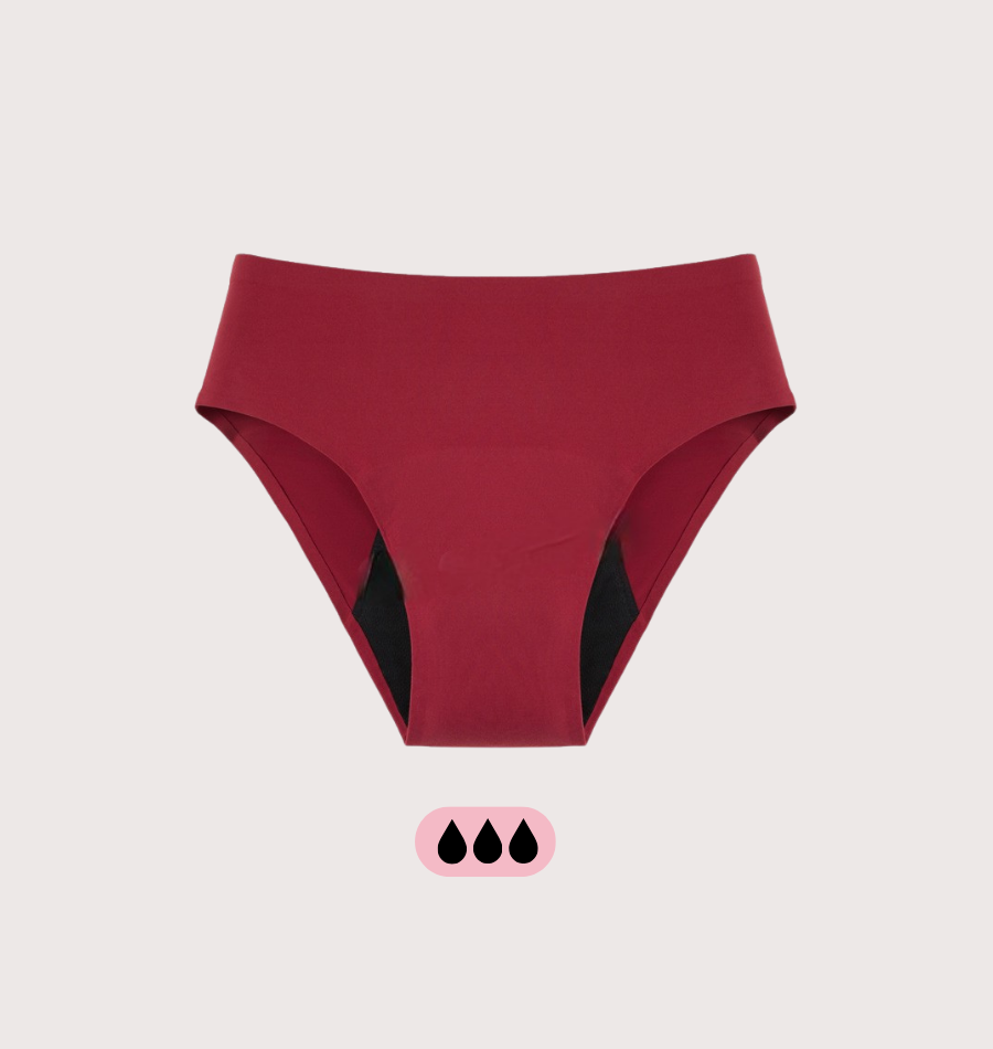Majtki okresowe bezszwowe o właściwościach chłonnych
