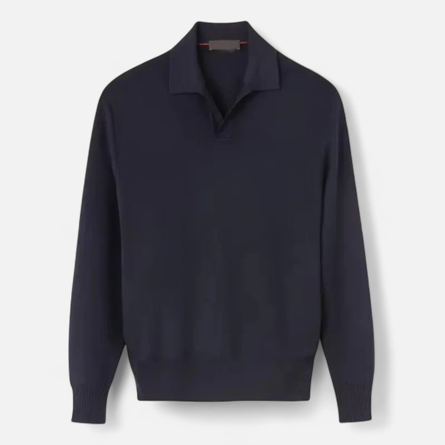 Ancienne Monde | Polo à Manches Longues pour Homme – Col Classique et Maille Structurée Élégante