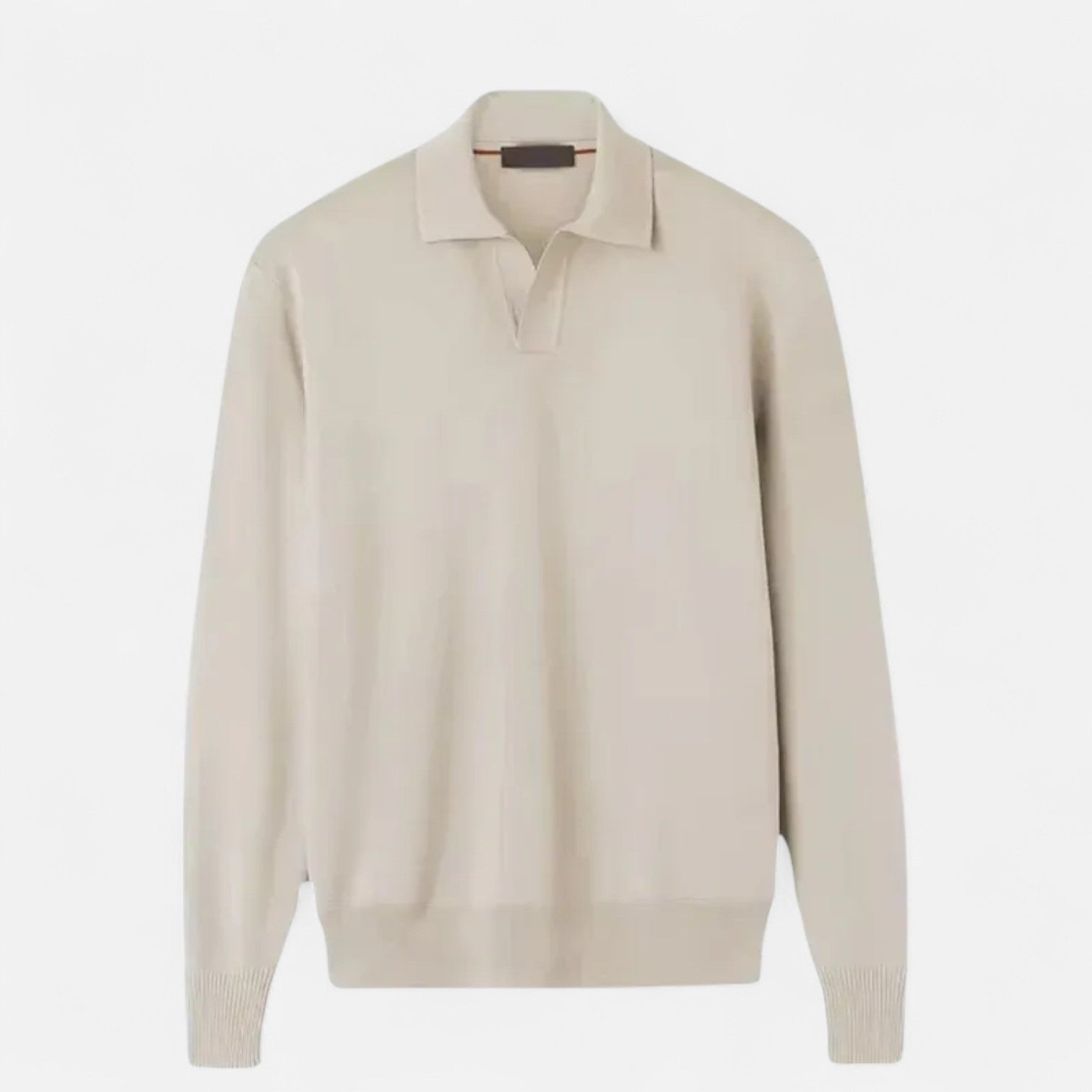 Ancienne Monde | Polo à Manches Longues pour Homme – Col Classique et Maille Structurée Élégante