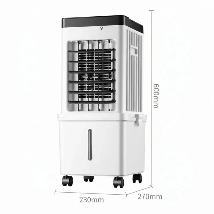 Enfriador de aire portátil 3 en 1 con control remoto y ruedas