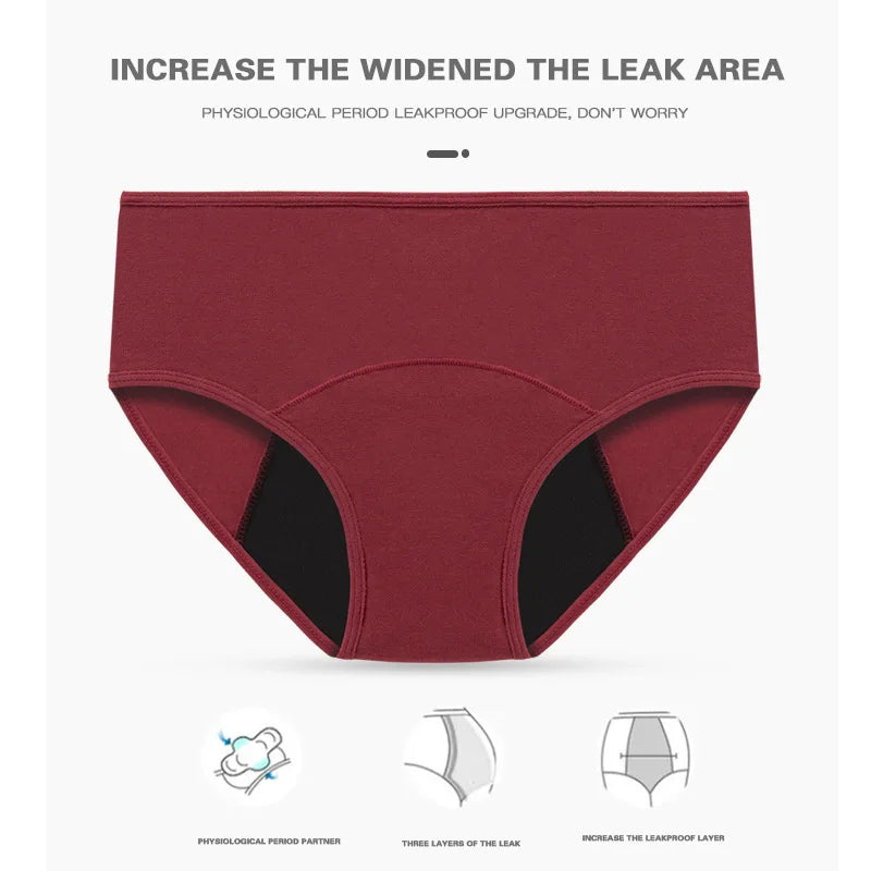 Prodyšné bavlněné spodní prádlo pro období menstruace