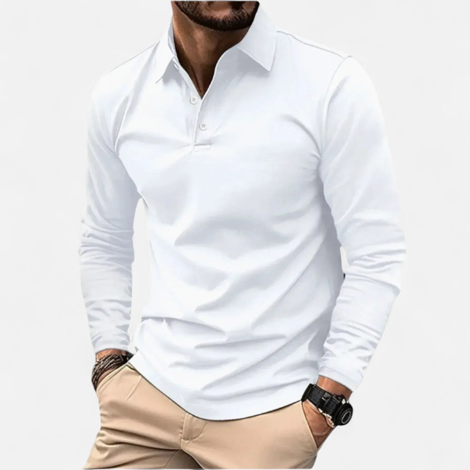 Ancienne Monde | Polo à Manches Longues pour Homme – Élégance Décontractée et Confort Raffiné au Quotidien