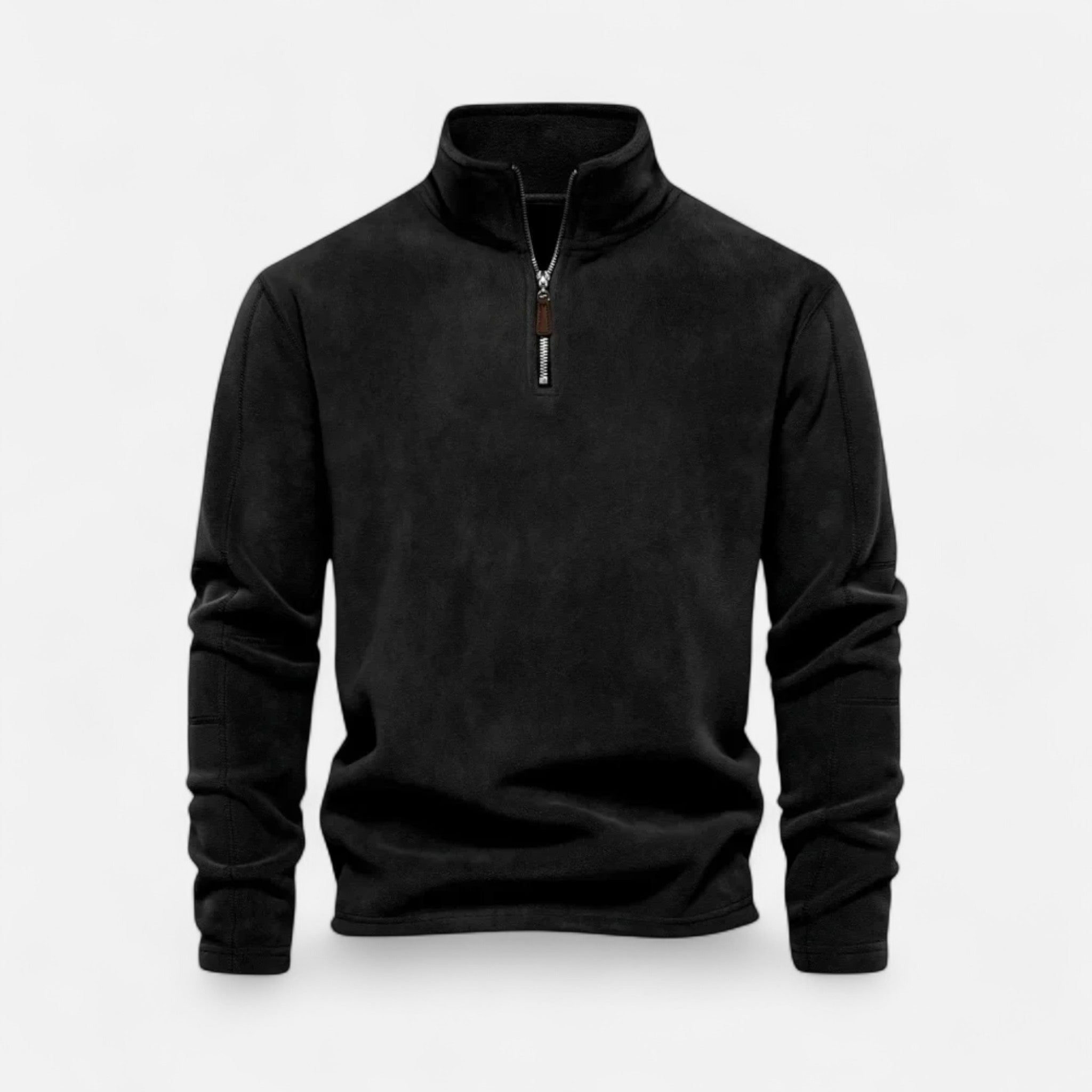 Ancienne Monde | Pull Polaire Homme Demi-Zip Col Haut Premium