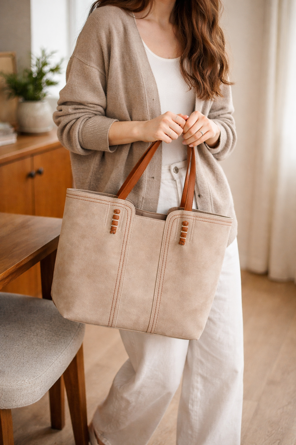 Strukturierte Damenhandtasche