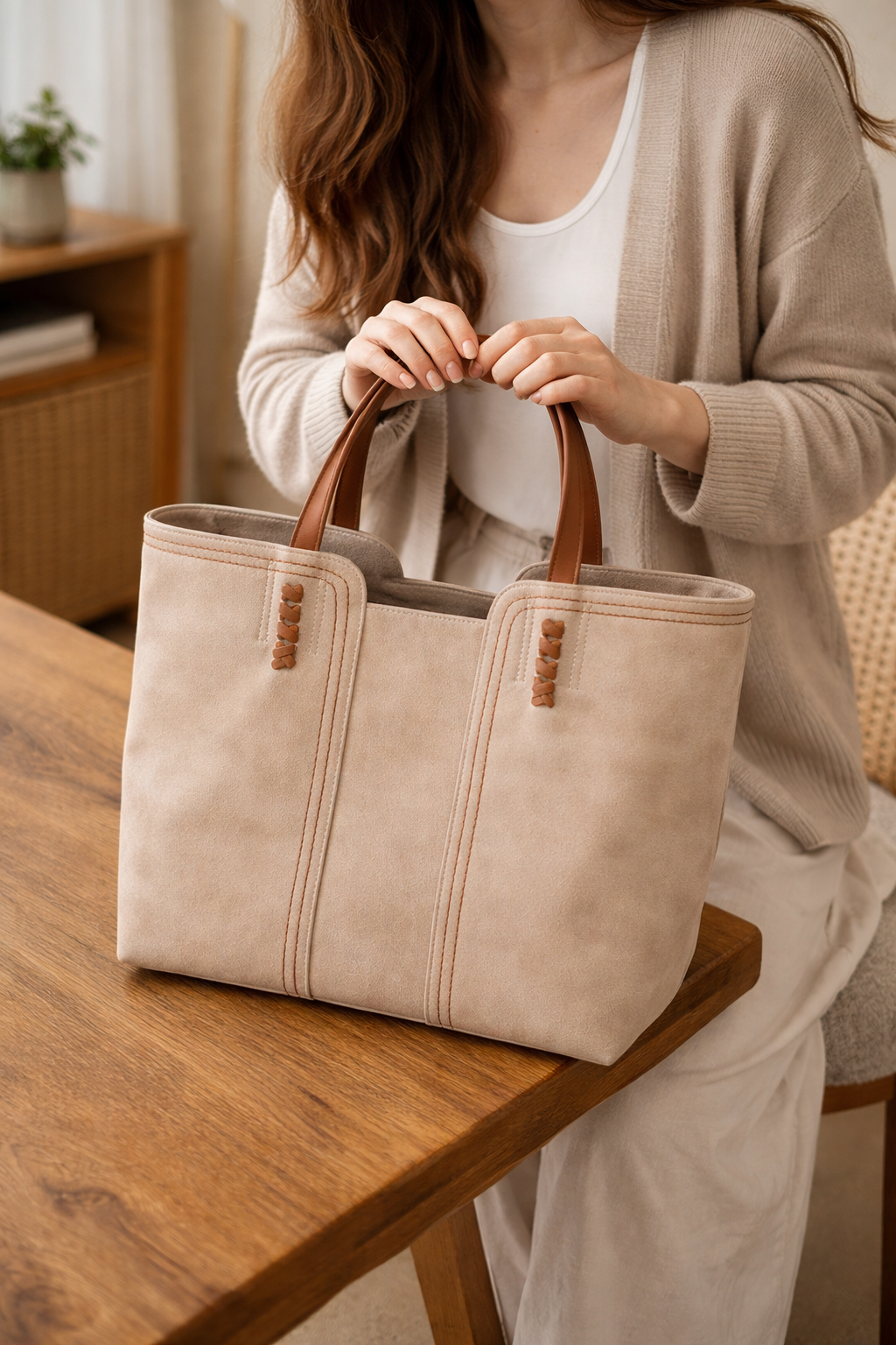 Strukturierte Damenhandtasche
