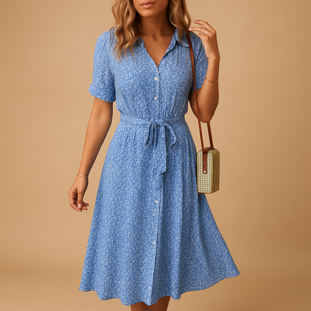 Robe Mi-Longue à Boutons