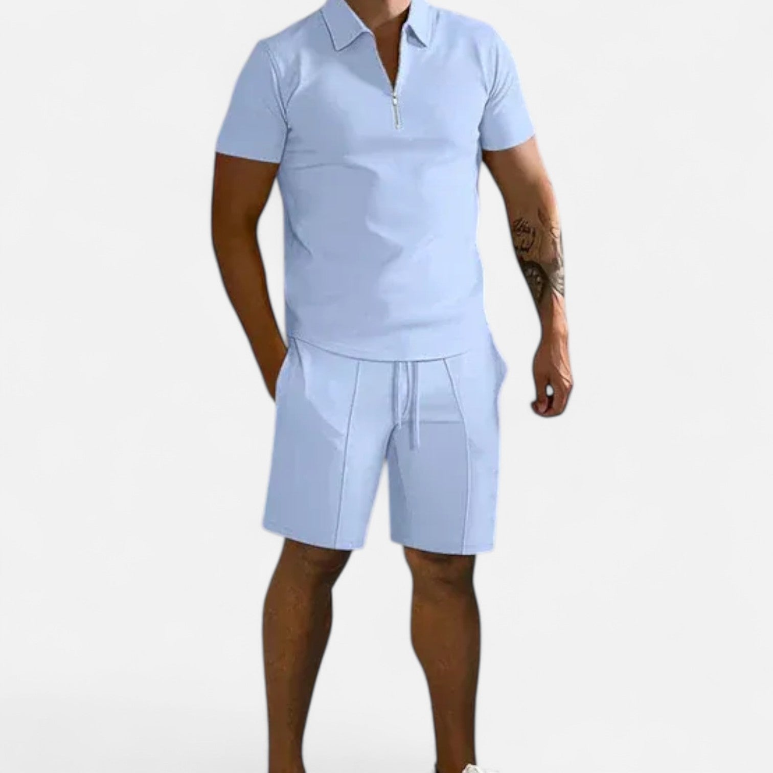Ancienne Monde | Ensemble Polo et Short pour Homme – Coordination Raffinée, Style Sans Effort