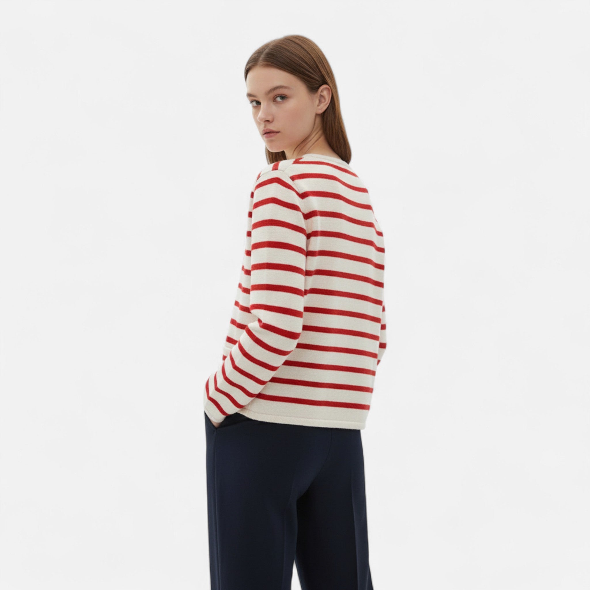 Ancienne Monde | Cardigan Rayé Cropped Femme