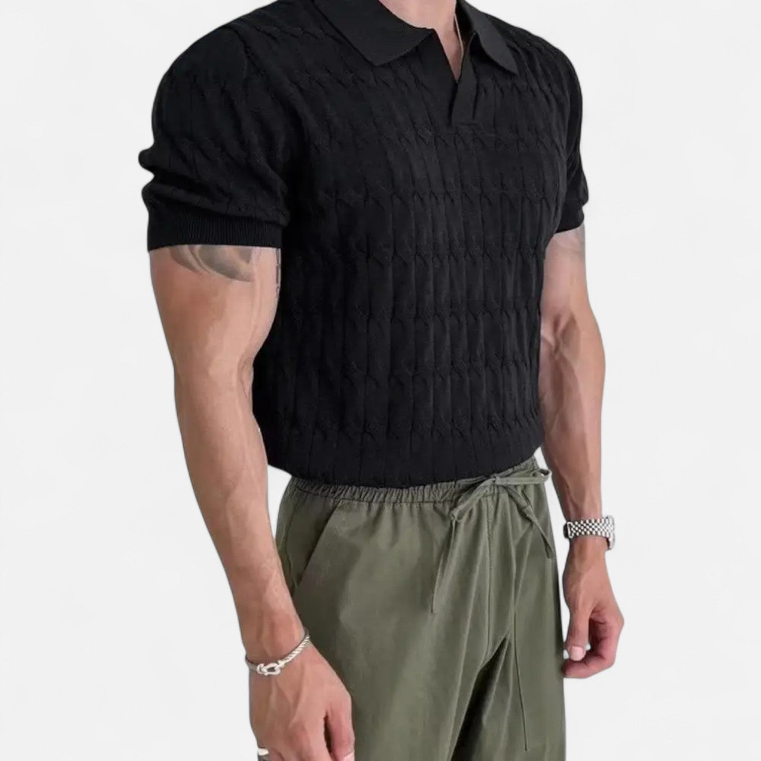 Ancienne Monde | T-shirt Rayé Col Rond pour Homme – Simplicité Intemporelle