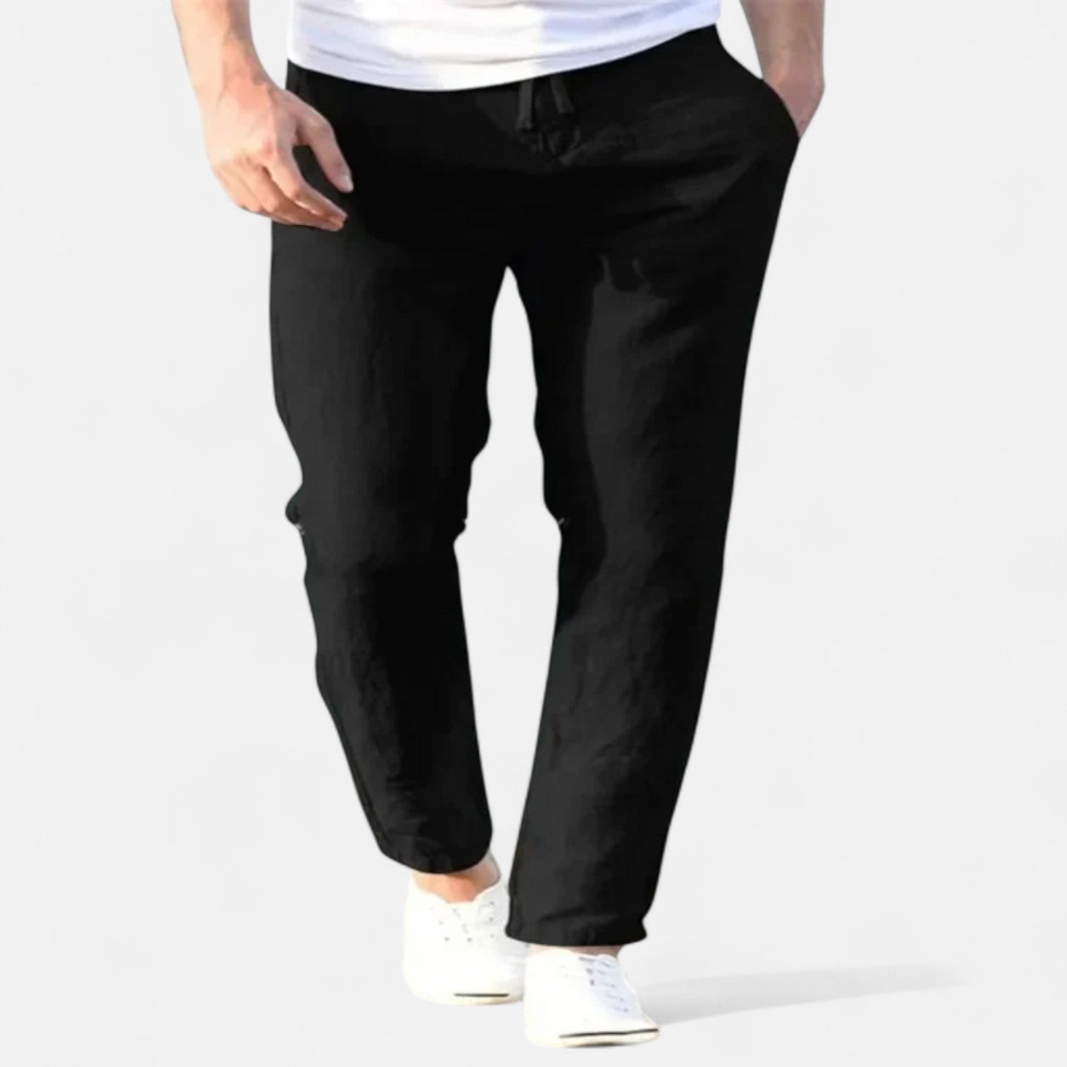 Ancienne Monde | Pantalon en Lin à Cordon pour Homme – Confort Respirant pour l’Été