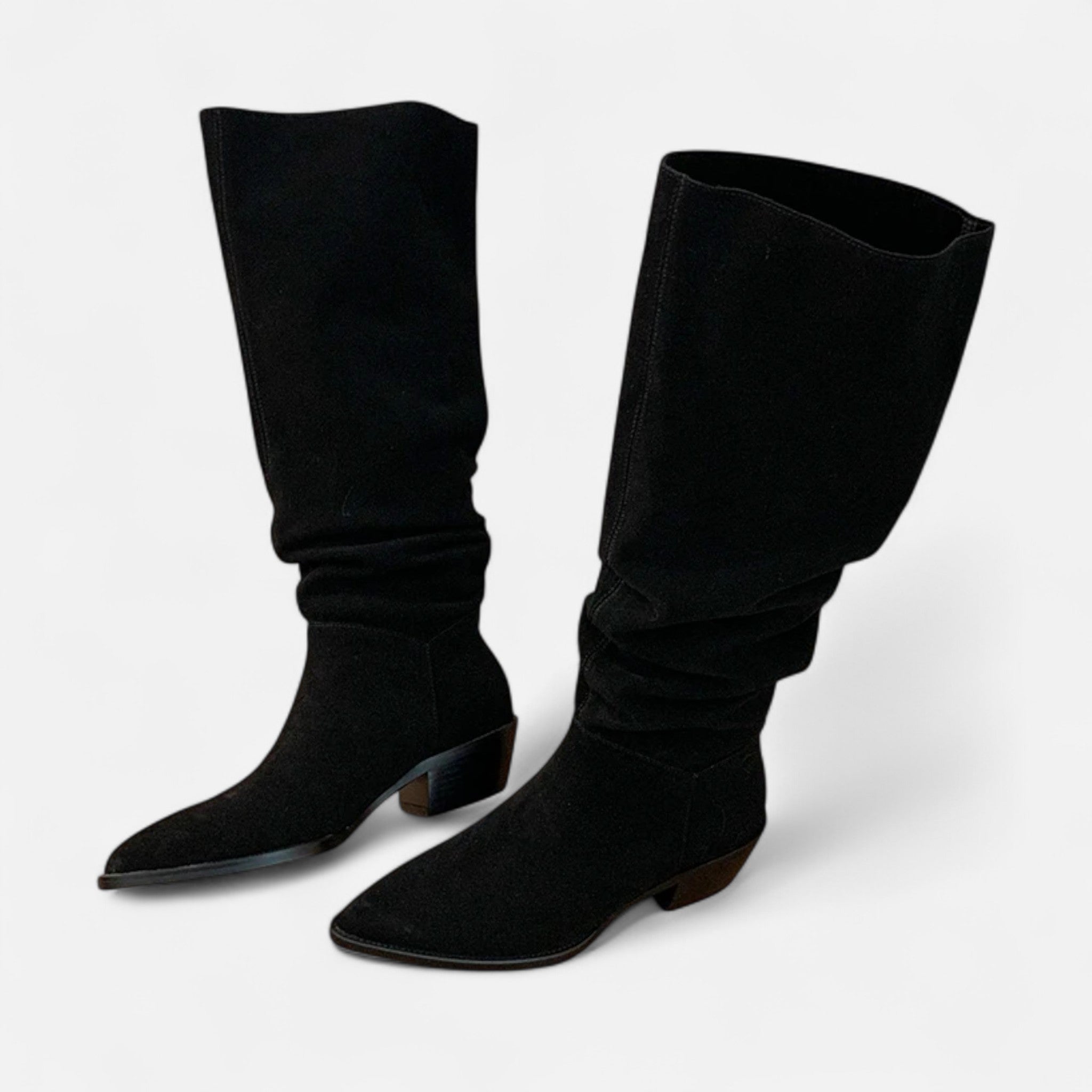 Ancienne Monde | Bottes Femme Suédine Pointues Élégantes