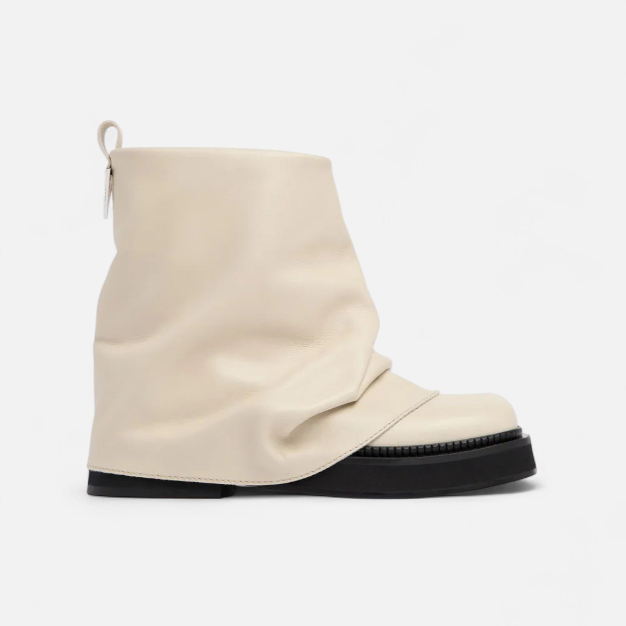 Ancienne Monde | Bottes Hautes Femme Plissées Semelle Épaisse