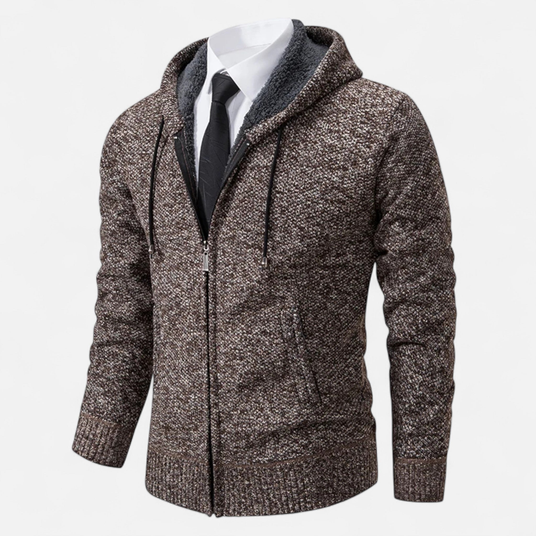 Ancienne Monde | Casaco Polar Masculino com Fecho e Gola Alta