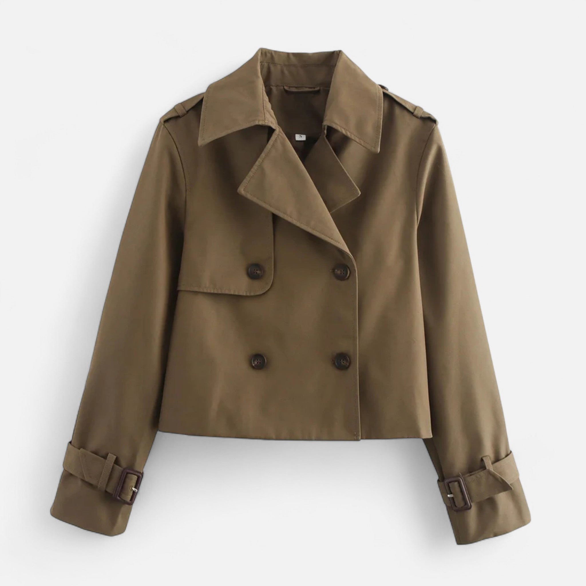 Ancienne Monde | Trench Court Femme Double Boutonnage Vintage