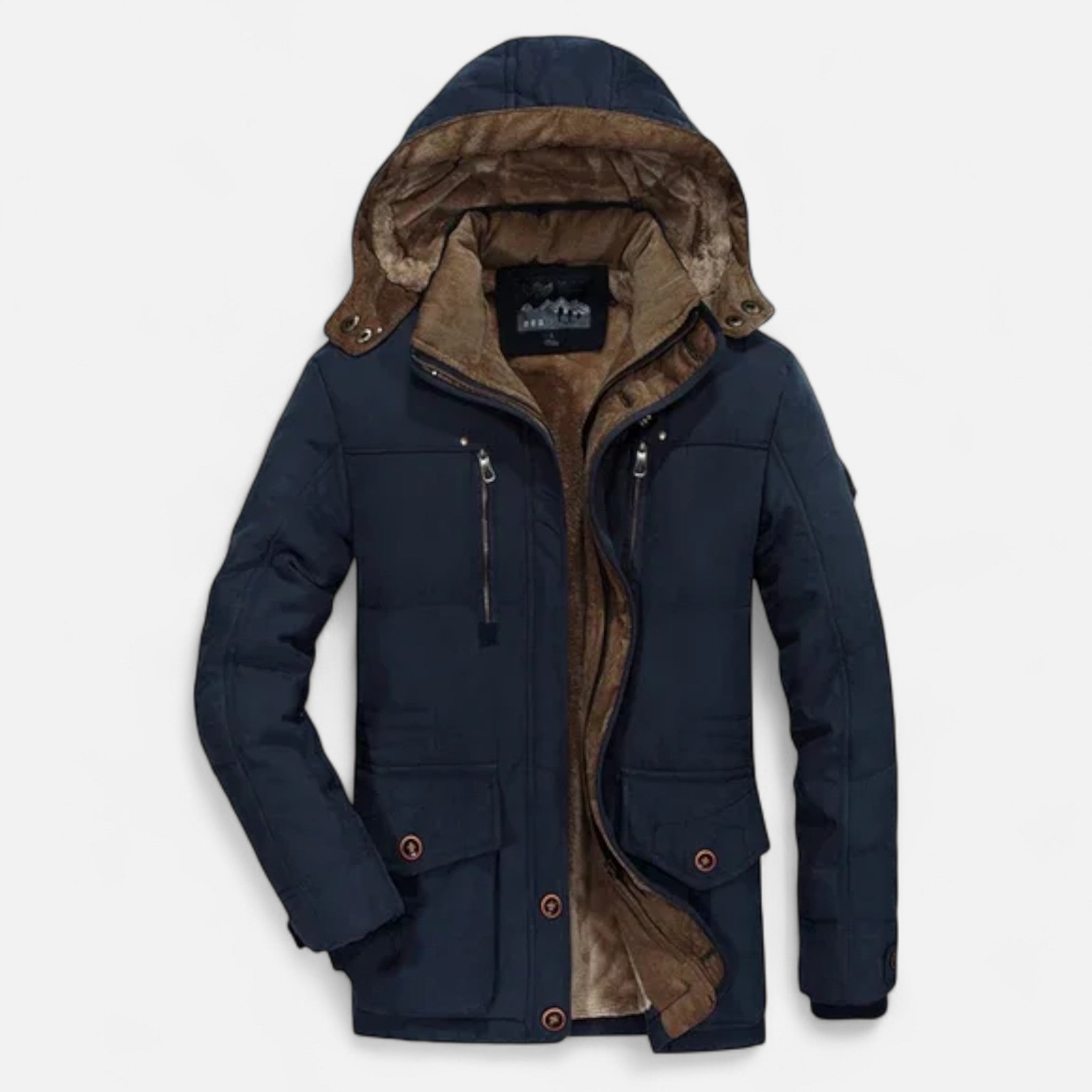 Ancienne Monde | Parka Hombre Gruesa Acolchada con Capucha