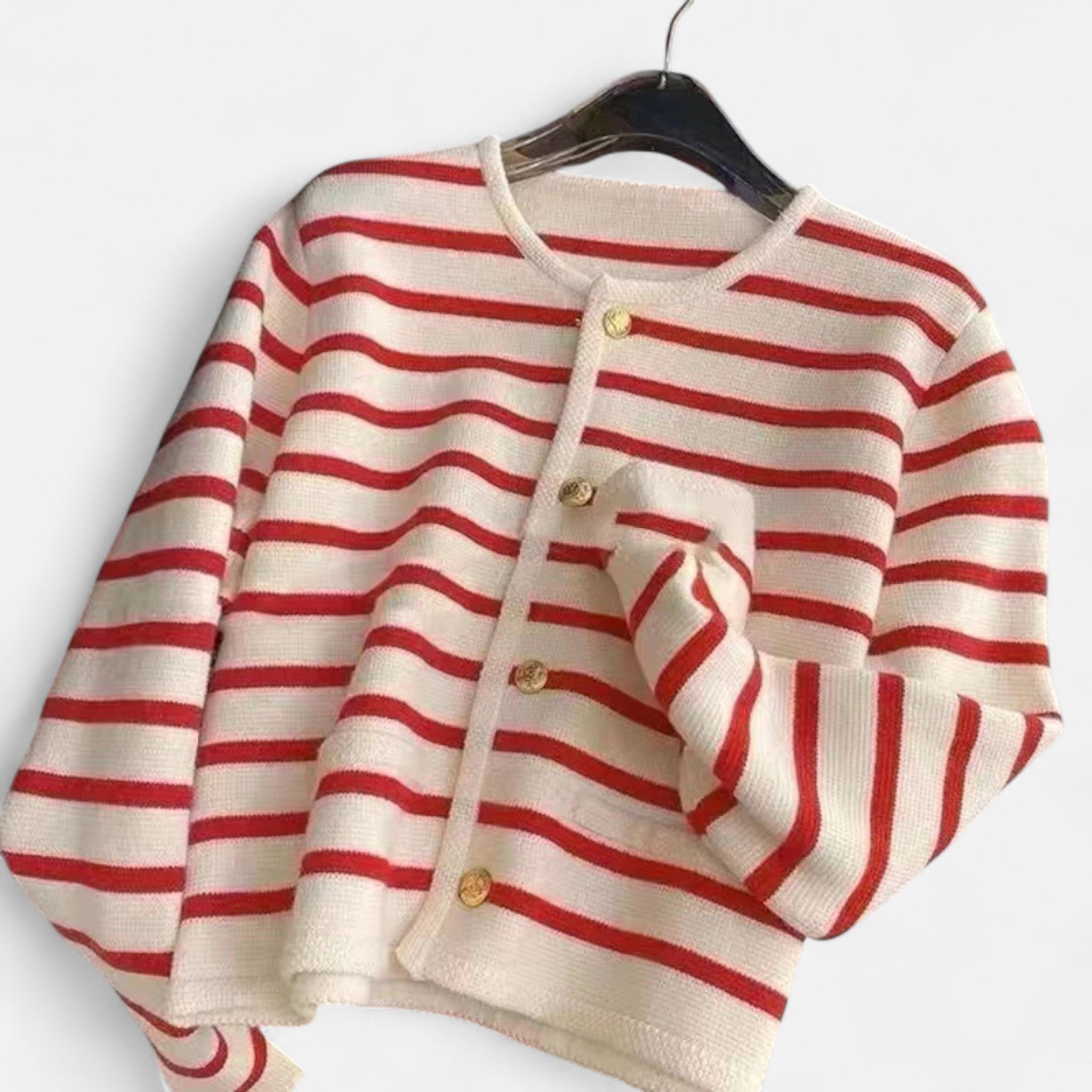 Ancienne Monde | Cardigan Rayé Cropped Femme